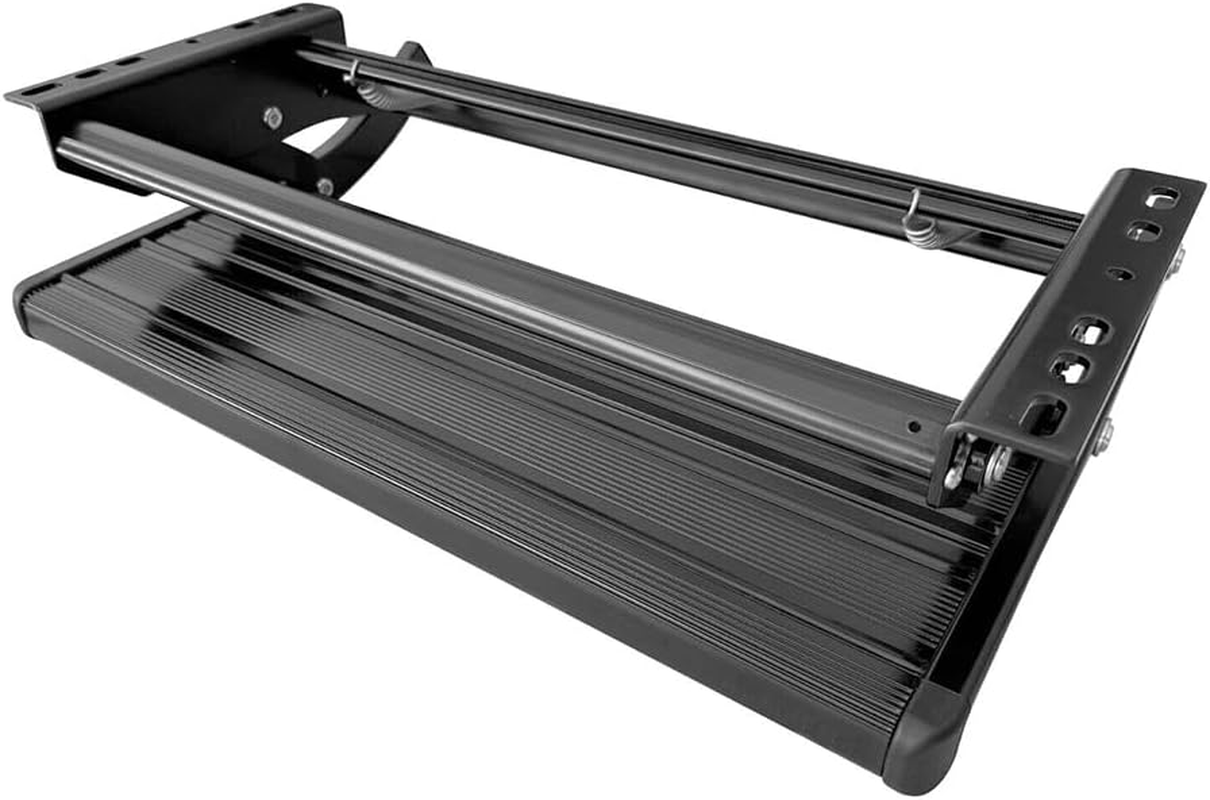 Camper Trailer Caravan Step Aluminium Pull Out Folding Caravan Step Motorhome RV Parts Accessories Step Load Bearing 200Kg-Black image number 5