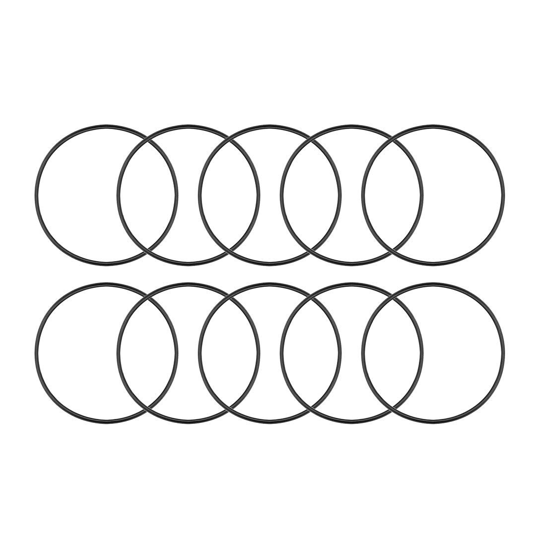 Uxcell Nitrile Rubber O-Rings 52Mm OD 49Mm ID 1.5Mm Width, Metric Nitrile Rubber Sealing Gasket for Automotive Machine Plumbing, Pack of 10
