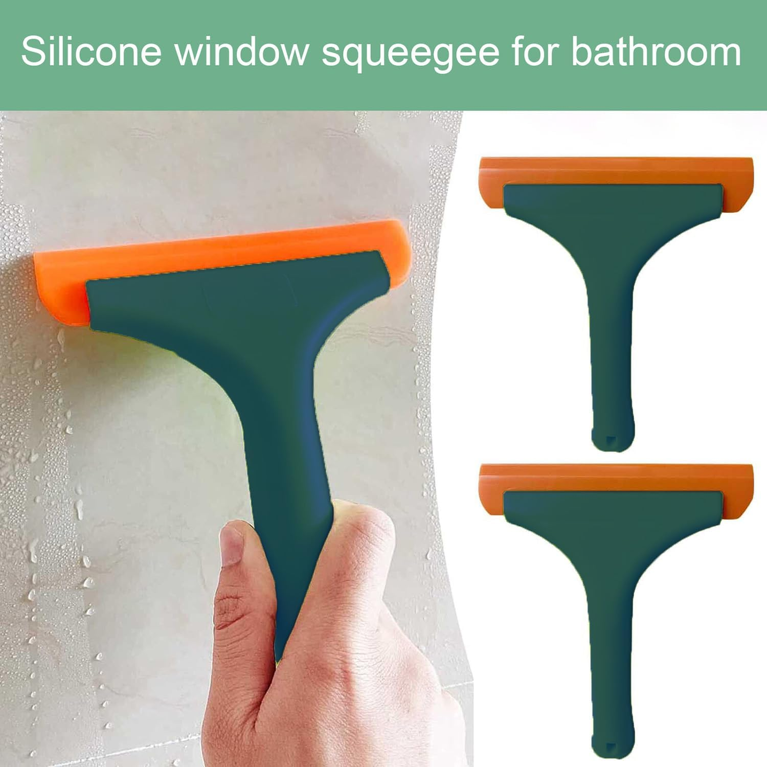 For Cleaning Windows, Mirrors and Windows Etc., Silicone Car Squeegee, Pack of 2, Windscreen Squeegee Car, Silicone Window Squeegee image number 6