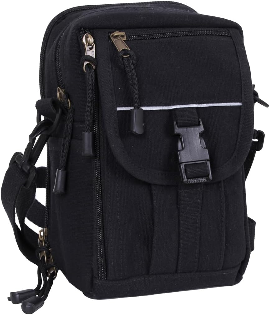 Rothco Heavyweight Canvas Classic Passport Travel Pouch Crossbody Bag
