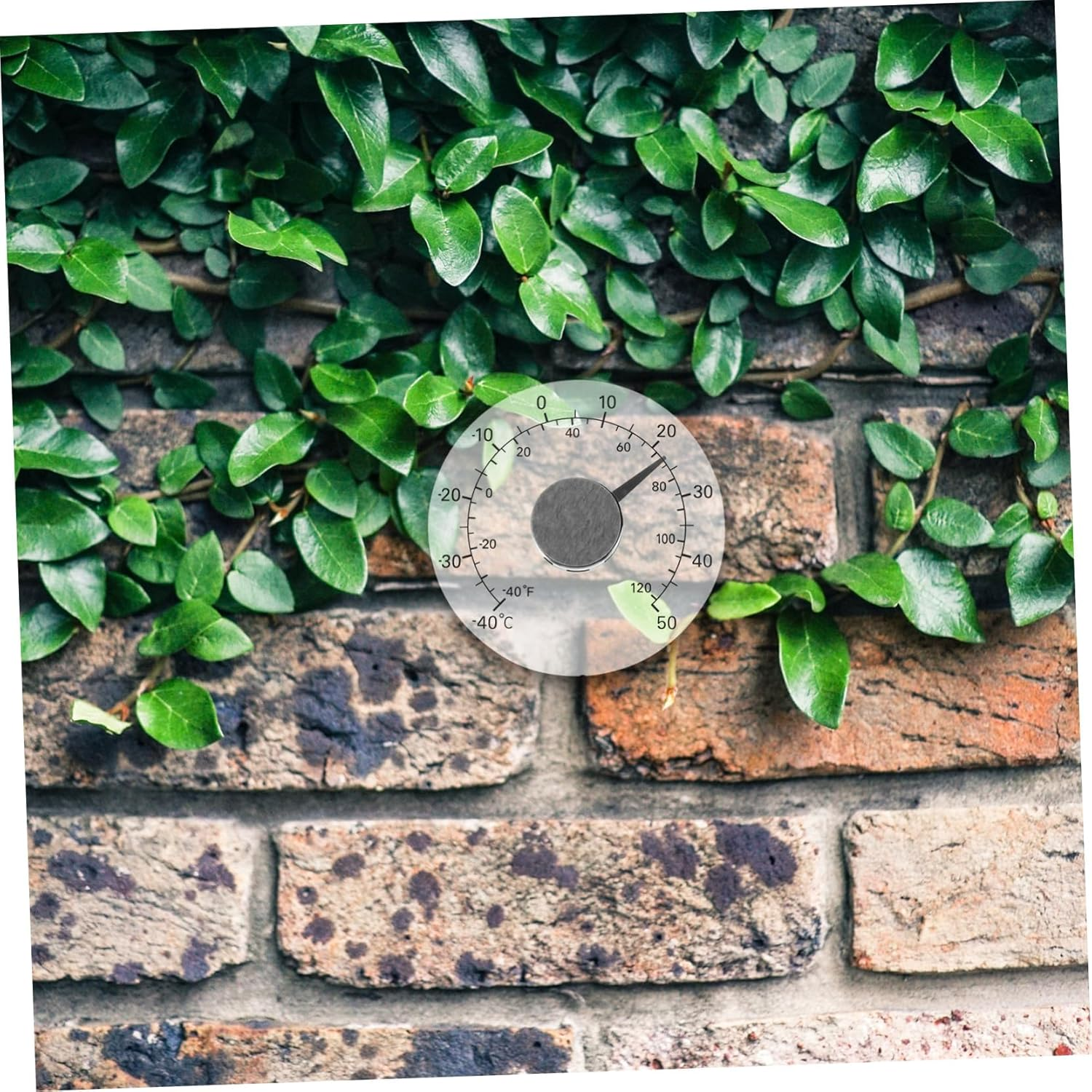 GALPADA Multi-Functional Home Thermometer with Adhesive for Window Indoor Outdoor Use Compact Temperature Gauge for Garage Greenhouse Celsius and Fahrenheit Display