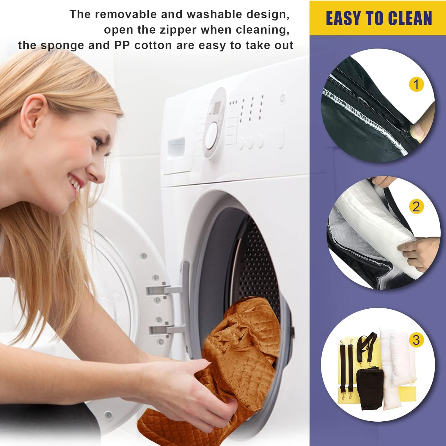 BOCHAO Dog Car Seat for Large/Medium Sized Dogs,Dog Car Travel Bed Dog Seats Made,Comfortable and Safe;Multipurpose Design-Can Be Converted into a Dog Bed or a Dog Sofa Cushion,With Dog Blanket. image number 5