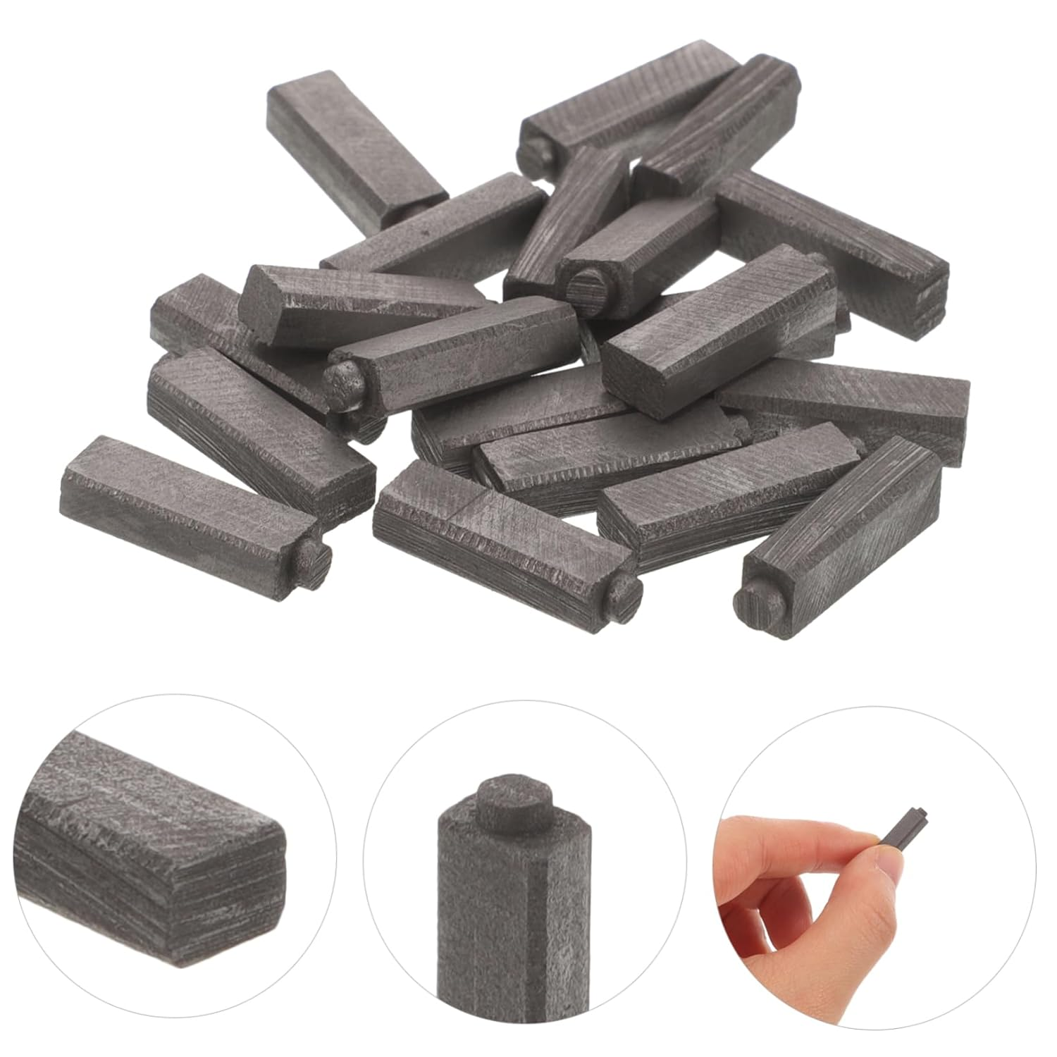 Gadpiparty 1Set Carbon Motor Brush Replacement for Hair Dryers Durable Carbon Material Wide Compatibility for Various Models Easy Installation for Stable Motor Performance 20Pcs