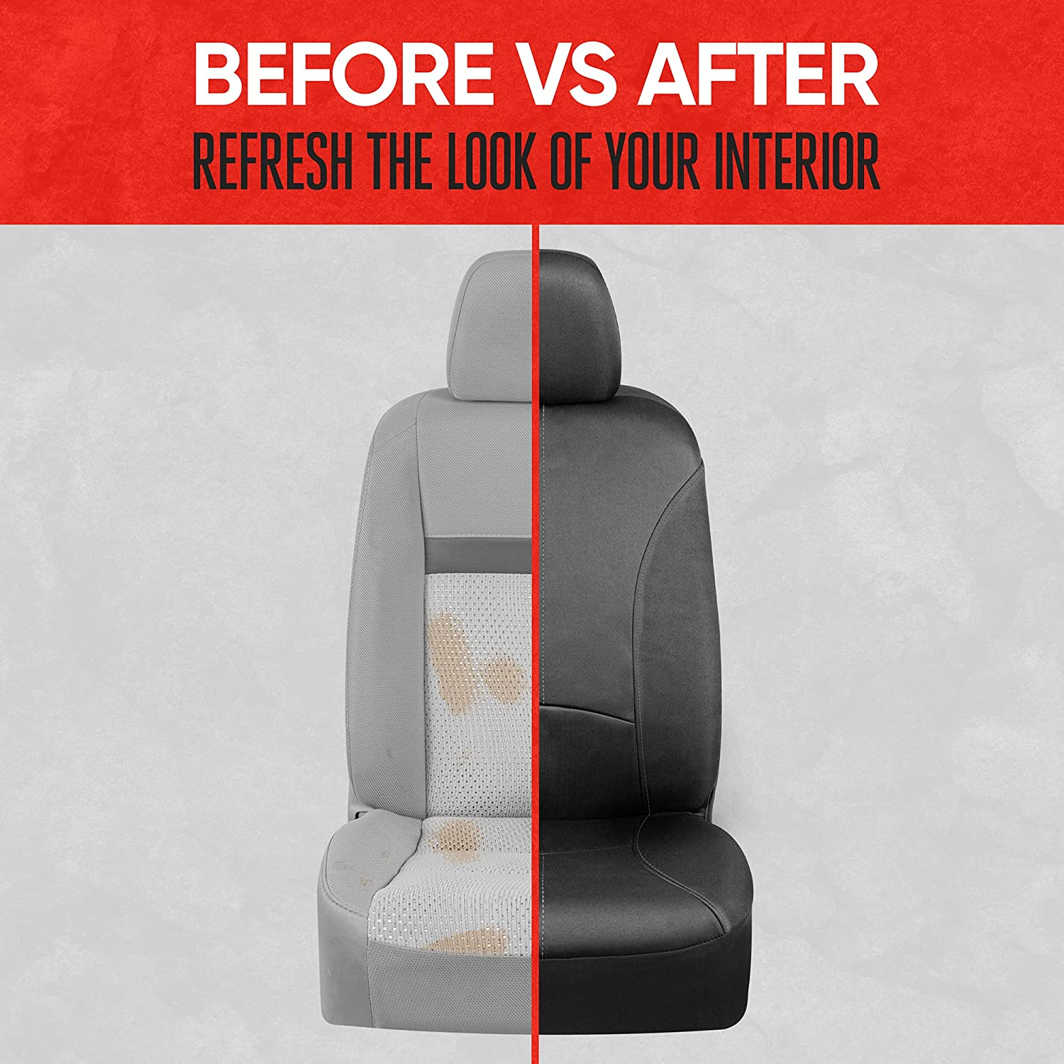 Motor Trend Spillguard Waterproof Seat Covers for Front Seats, Gray Stitching &ndash; Durable Neoprene Car Seat Protectors, Easy to Install, Interior Covers for Auto Truck Van SUV image number 2