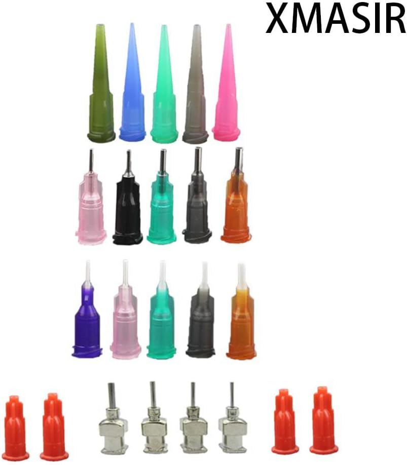 Xmasir Jagua Henna Applicator Bottles Kit for Tattoo Body Paint,Multi Purpose Precision Applicator Set 4 Pcs 1 Oz. Henna Bottle with 4 Pcs Caps 16 Pcs Needle Tips Sizes image number 1