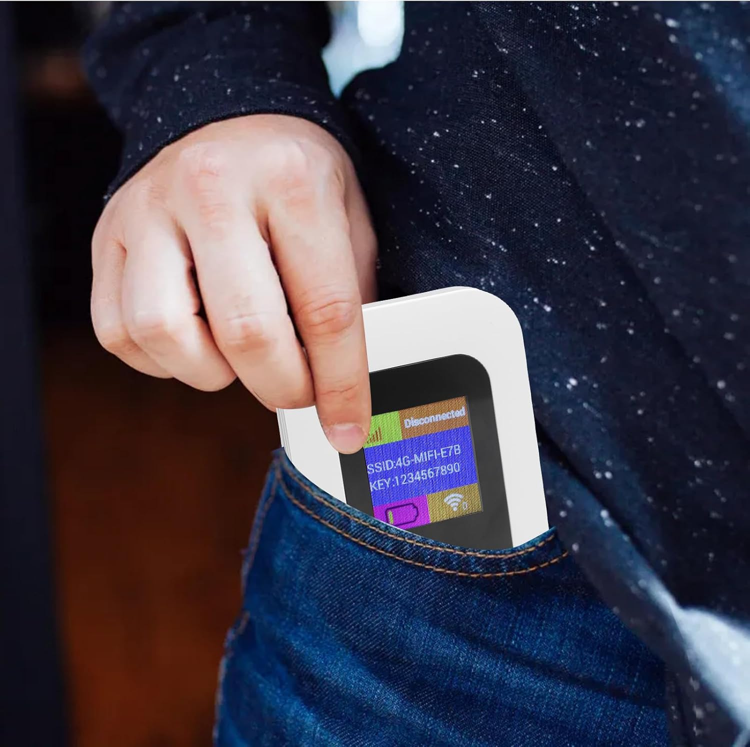 4G 5G Wifi Hotspot, Mobile Hotspot with SIM Card Slot, Pocket Wifi Router Built in 3200Mah Battery, Portable Travel Router for Smartphone Tablet Laptop, 10 Device Connectivity image number 5