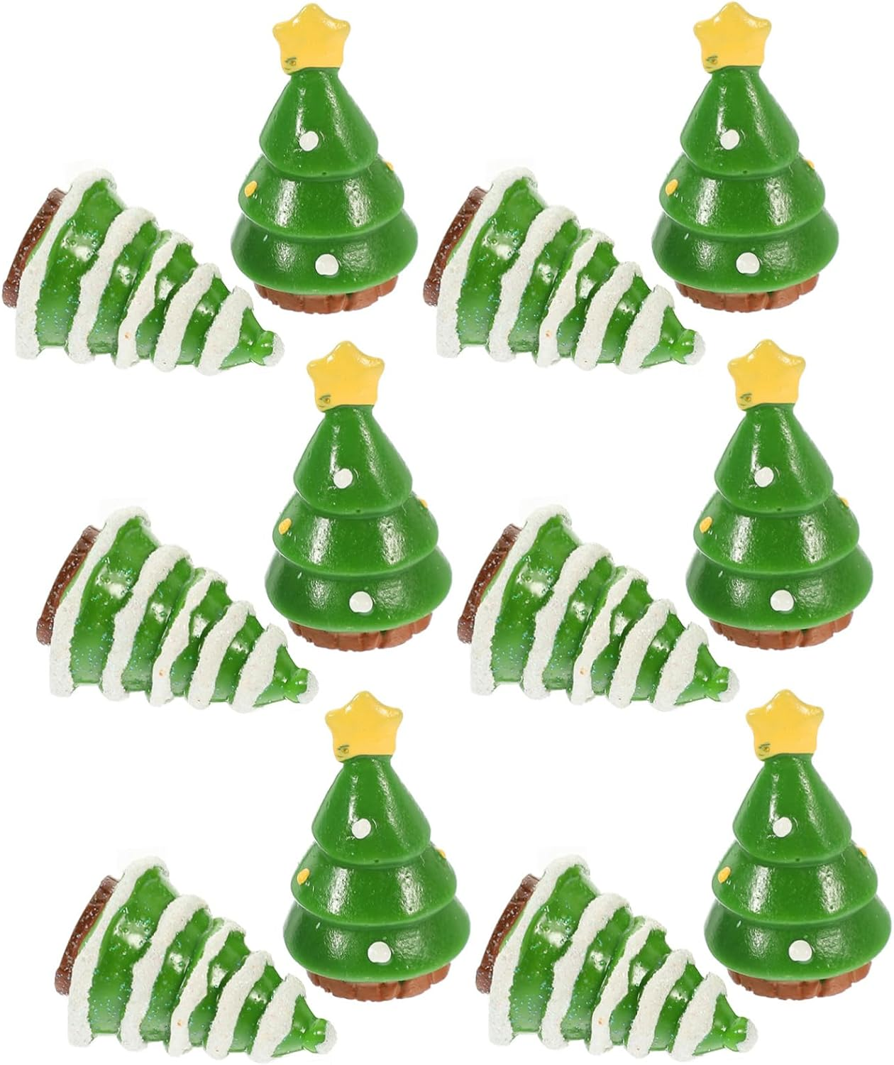 12Pcs Mini Xmas Tree Decoration Assorted Christmas Decoration Artificial Xmas Tree image number 1