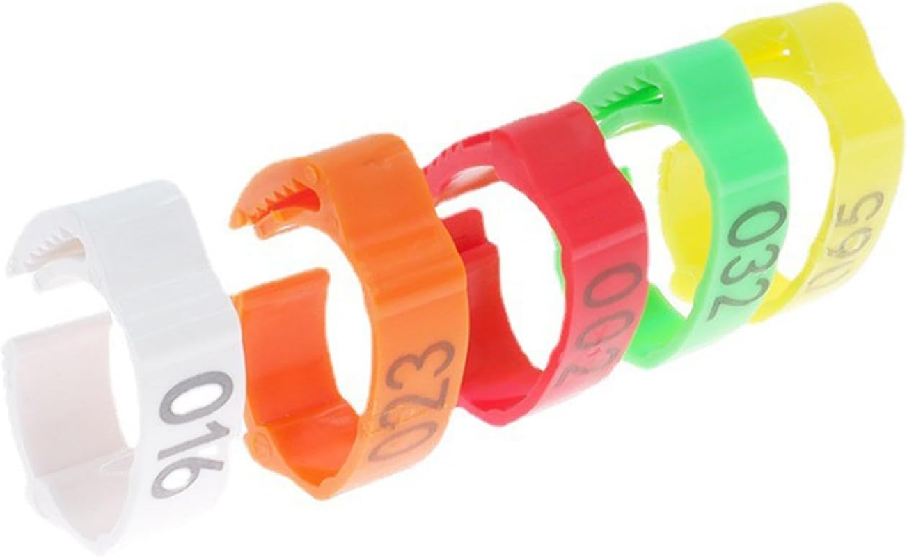 100X Poultry Foot Bands Chicken Leg Rings Adjustable Numbered Tag Markers Poultry Leg Bands Poultry Foot Rings for Chickens image number 6