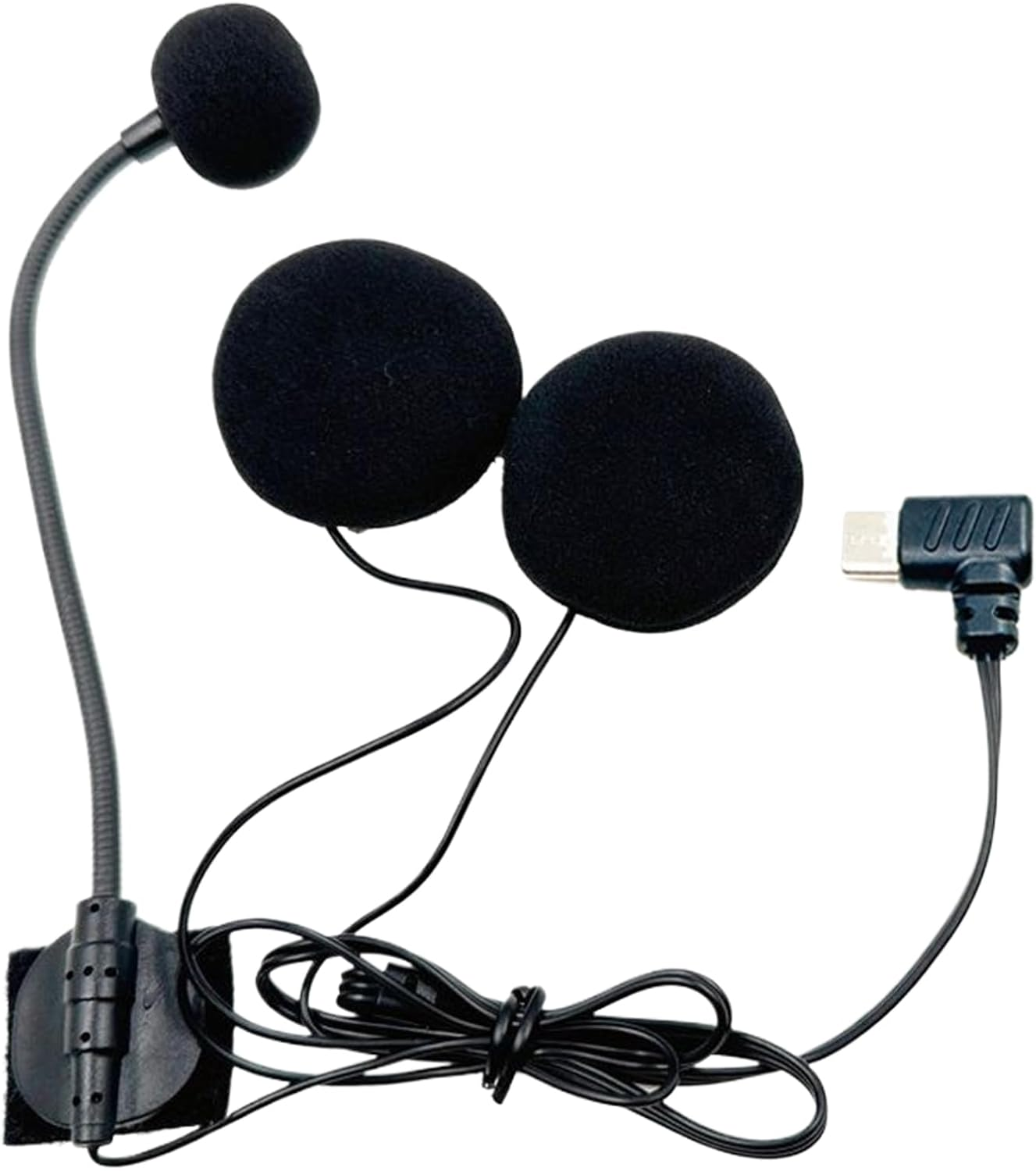 Rissunkv Helmet Headset,Motorbike Helmet Microphone | High-Definition Type-C Plug Waterproof Half-Face Noise Reduction Headset for Meetings Outdoor Podcasting Streaming image number 1