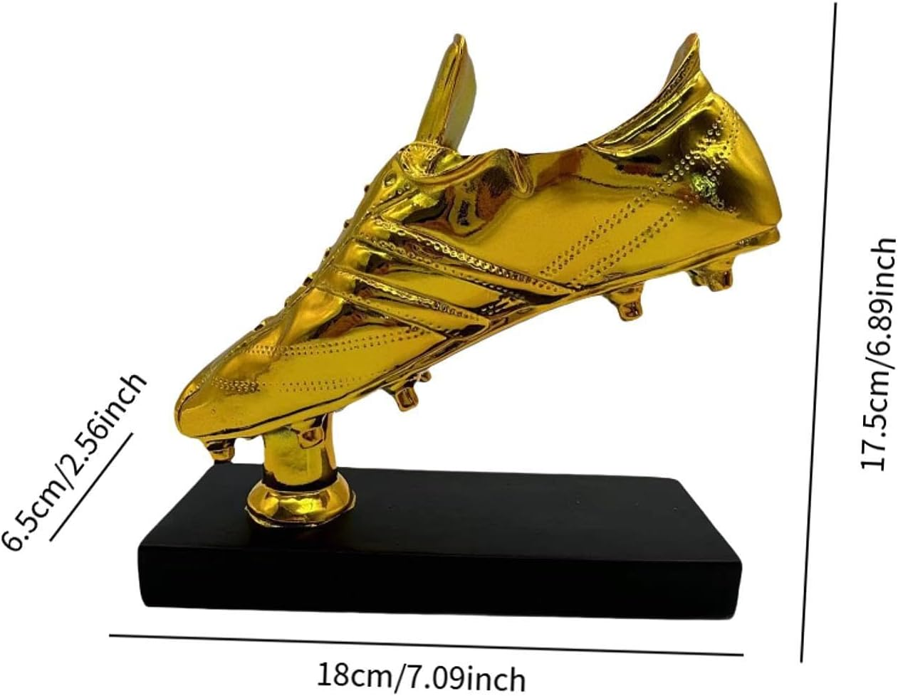 Generic Golden Boot Soccer Trophy Sculpture Figurine Resin Trophy for Home Decor Entrance image number 2