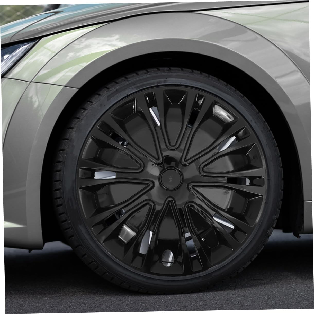 FELTECHELECTR Car Rim Cover Hubcap Wheel Rim Protector Decorative Wheel Cap for Truck SUV Car