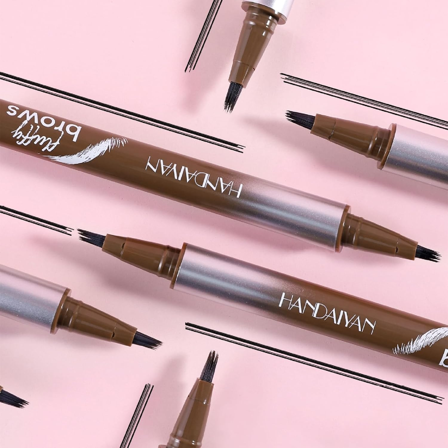 DAGEDA Liquid Eyebrow Pencil, Micro-Fork Tip Applicator Eyebrow Pen, Waterproof Eyebrow Pencils for Women, Natural Looking Wild Eyebrow Long-Lasting Eye Makeup,Taupe image number 1