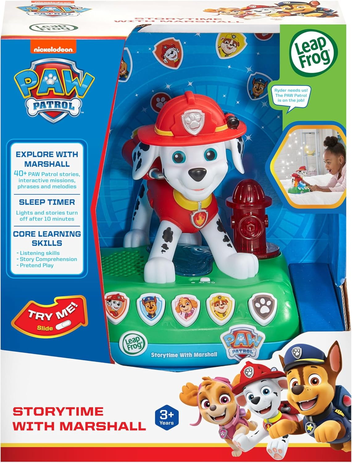 Leapfrog PAW Patrol Storytime with Marshall - PAW Patrol Storyteller, Storyteller - 620000 - Multicoloured image number 1
