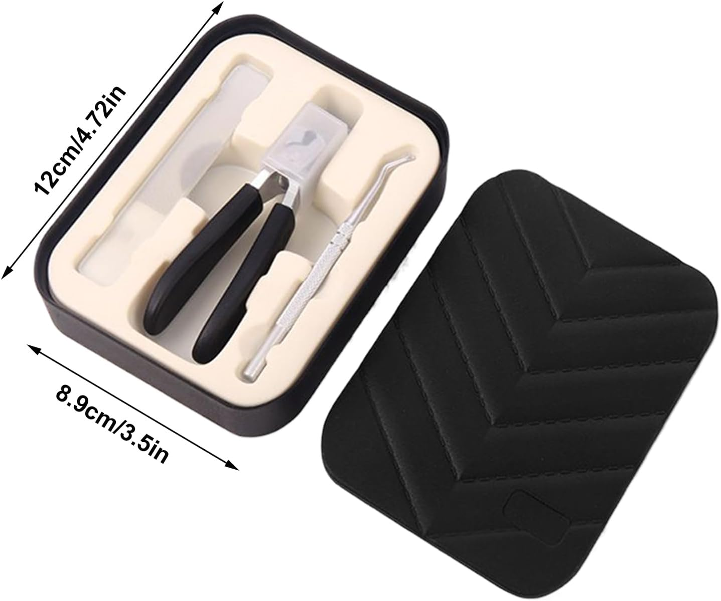 Nail Cutter | Beveled Nail Grooming Tool with File and Spoon - Anti-Splash Manicure Tool for Seniors Home Professional Grooming Pedicure Salon - Black image number 1