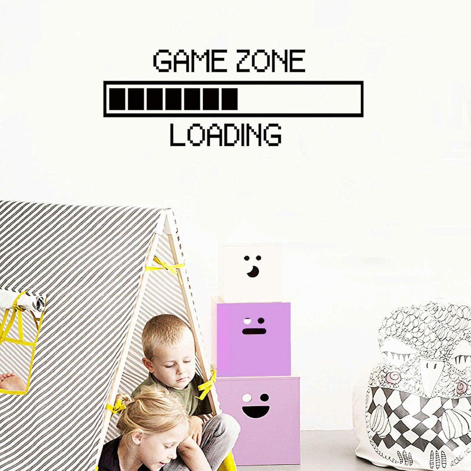 SUPANT Game Stickers for Wall Decal - Game Zone Loading - Gaming Poster Murals for Dancing Nursery Boys Room Vinyl Bedroom Home Kids Decal Playroom image number 2