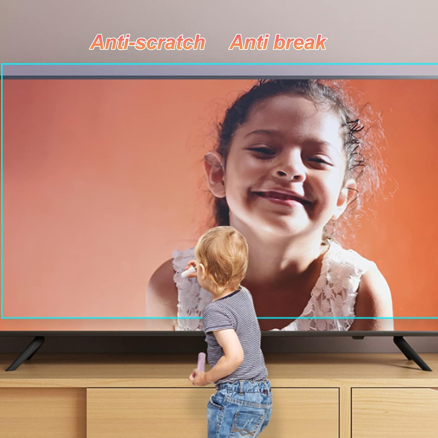 Anti Glare Film for LCD QLED Tv, 32-75 Inch TV Screen Protector Blue Light Filter,Shielding UV and Radiation Monitor Filter,Matte Gloss Finish,40" 886 * 498 image number 3