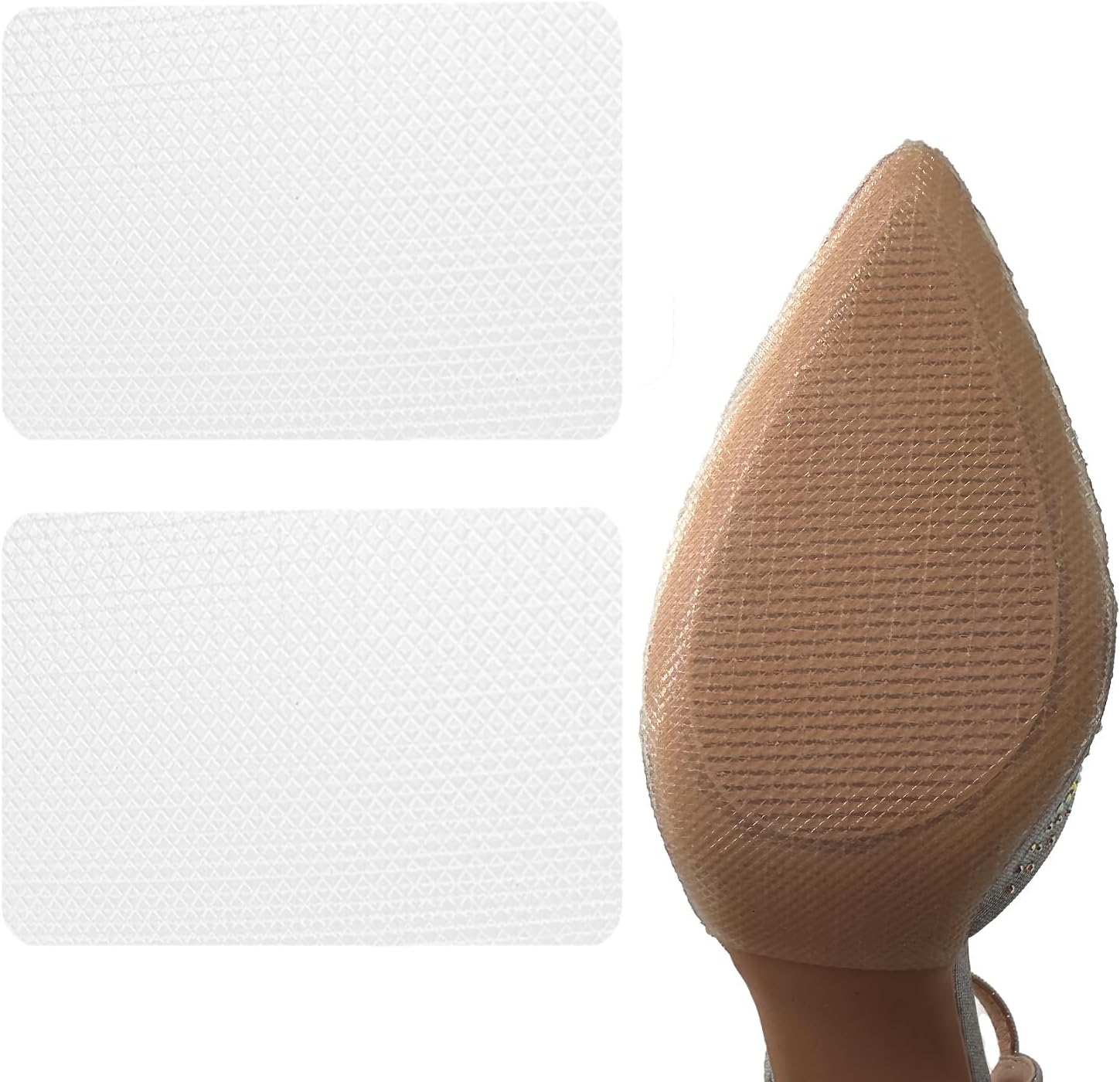 ZBLGO Shoe Sole Protectors Non-Slip Shoe Sole Pads Shoe Bottom Protector Shoes Cushion for High-Heels Leather Shoes Clear 2Pcs