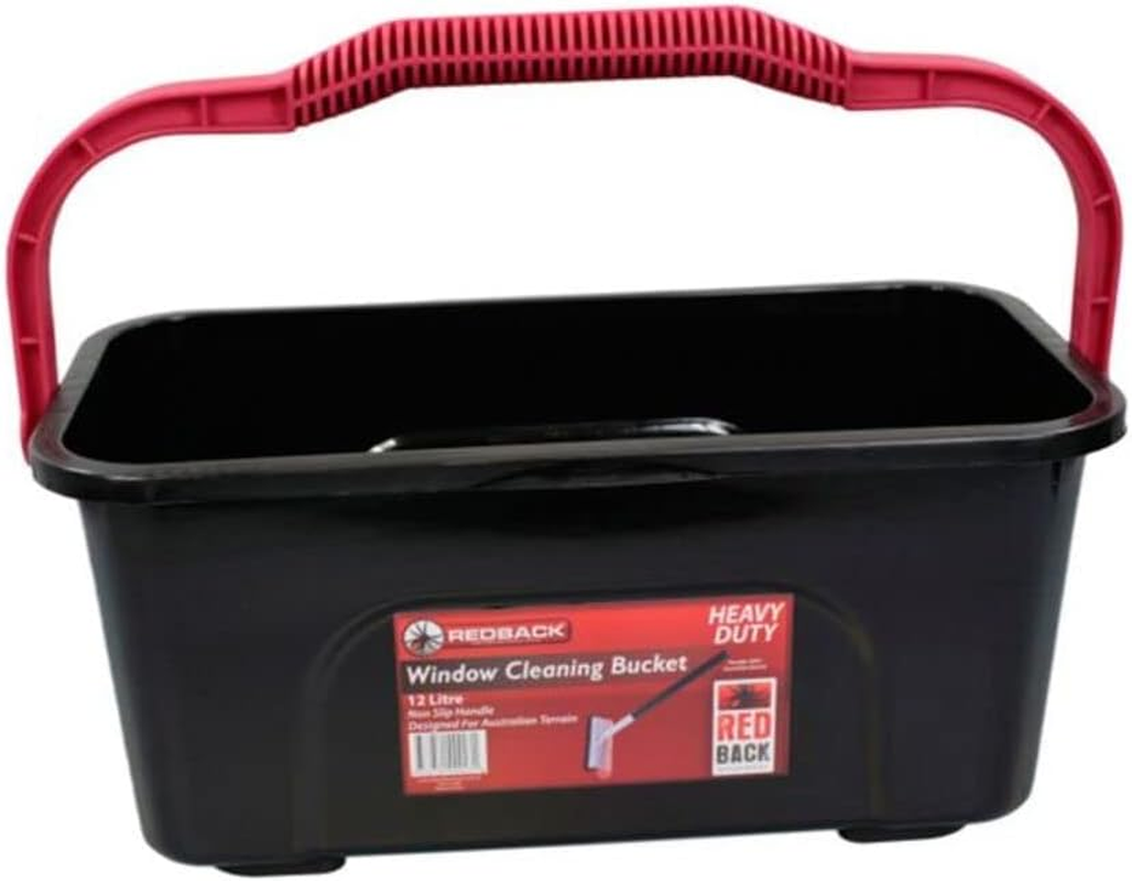 Redback Brushware Oblong Window Cleaning Bucket 12 Liter Capacity