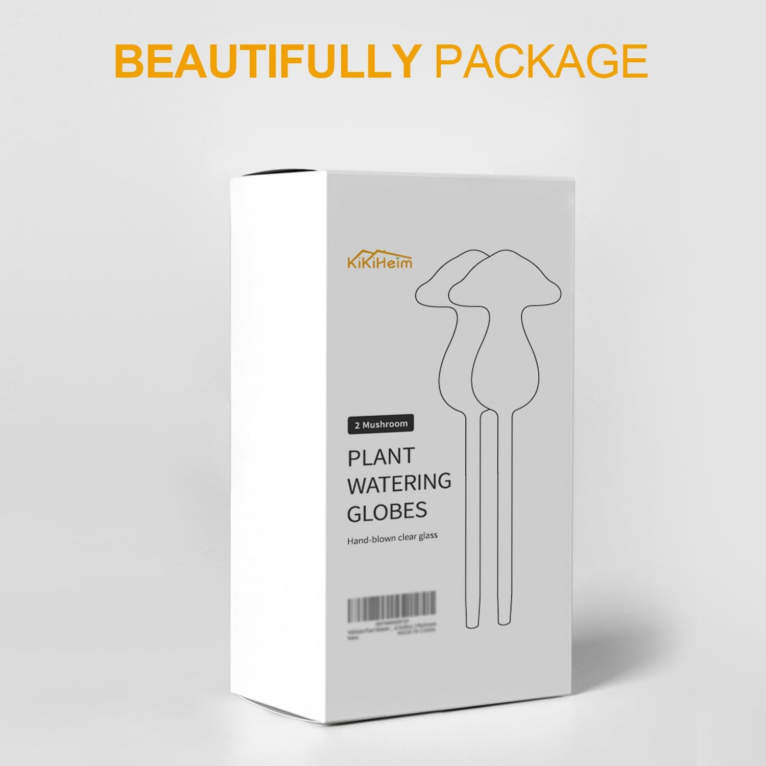 Kikihome Self Watering Globes for Plants, Clear Glass Shape Design Plant Waterer Bulbs, Automatic Irrigation Device for Indoor & Outdoor Plants, 2 Mushroom image number 6