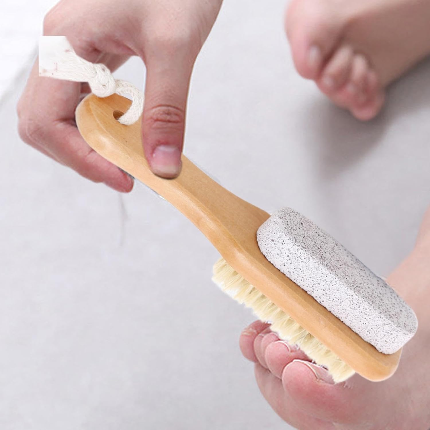 Foot Scrubber in Shower | Soft Dual-Function Shower Foot Scrubber,Efficient Foot Brush, Foot Pumice Stone for Feet, Dead Skin, Callus, Dry Skin Removal image number 5
