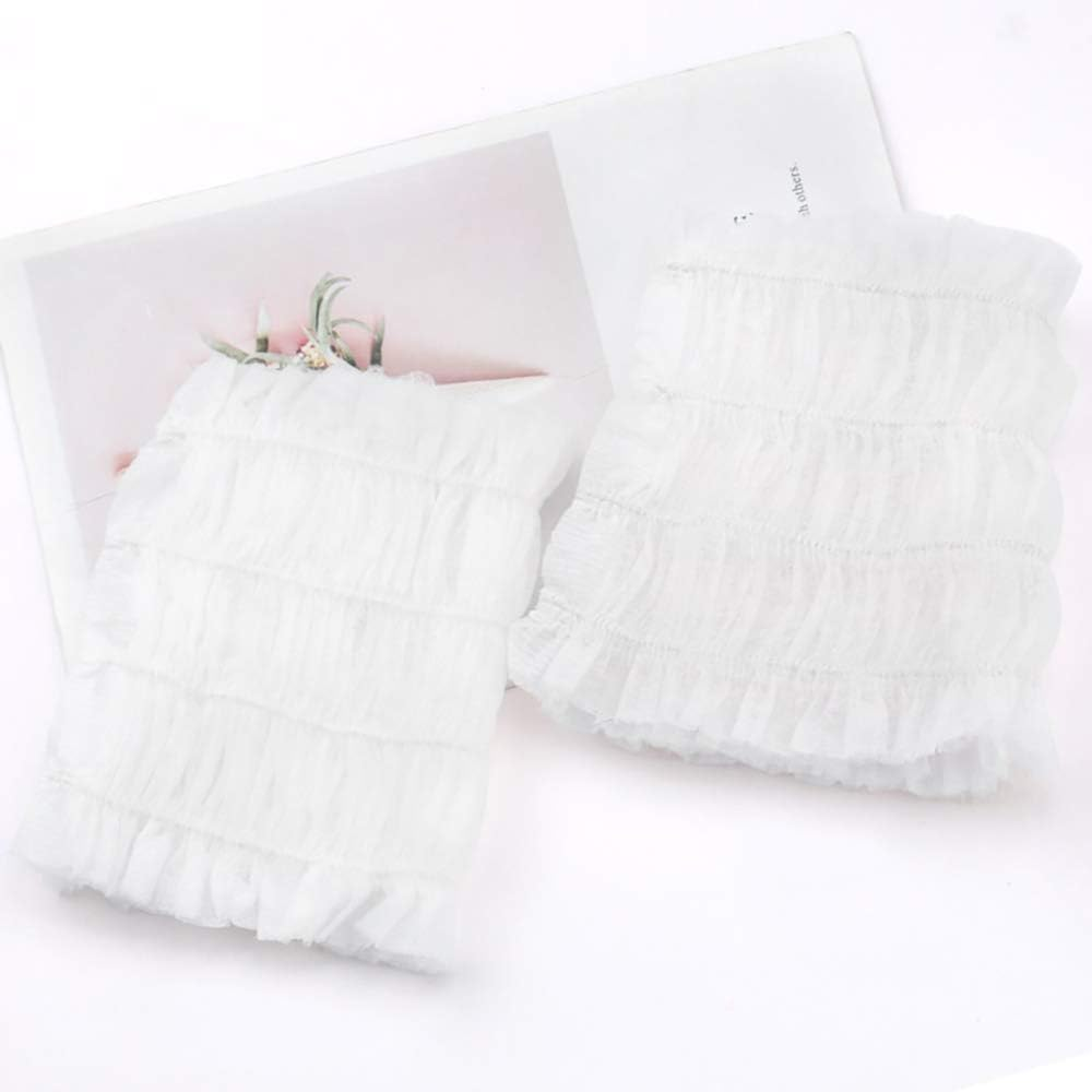 100Pcs Disposable Elastic Hair Wraps Soft Non-Woven Headbands Skin Care Hair Accessory for Spa Salon Makeup, White image number 6