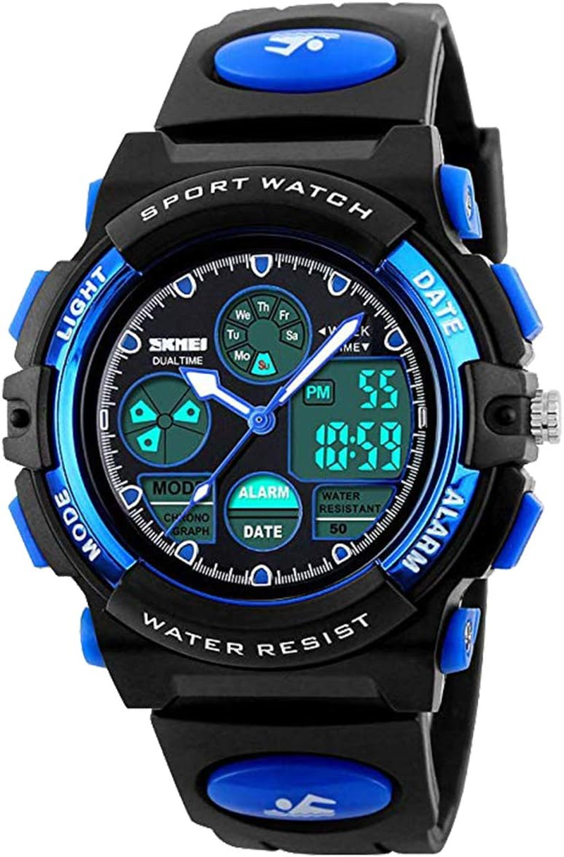 Touber Kids Digital Sport Watch, 50M Waterproof LED Wrist Watches with Alarm Stopwatch - Best Gifts