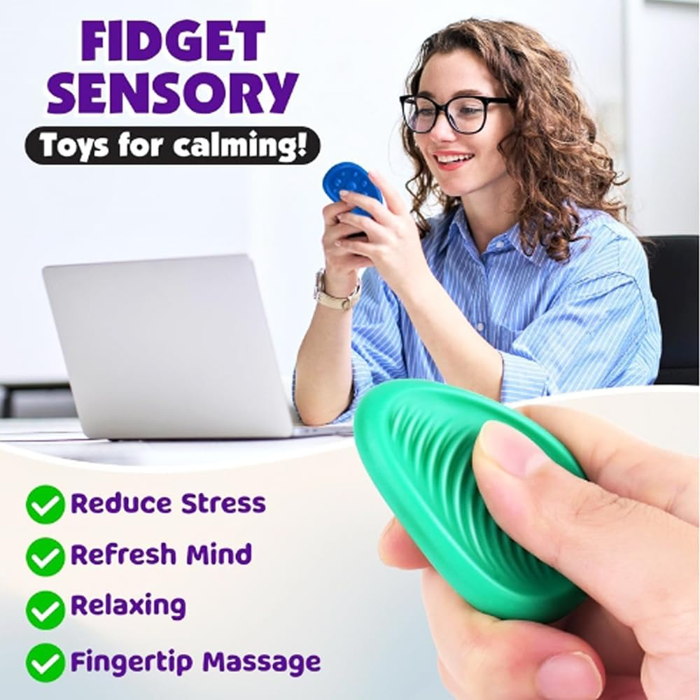 Sensory Fidget Toys for Autism Kids Adults 3-10, Students Anxiety Relie Color Random image number 3