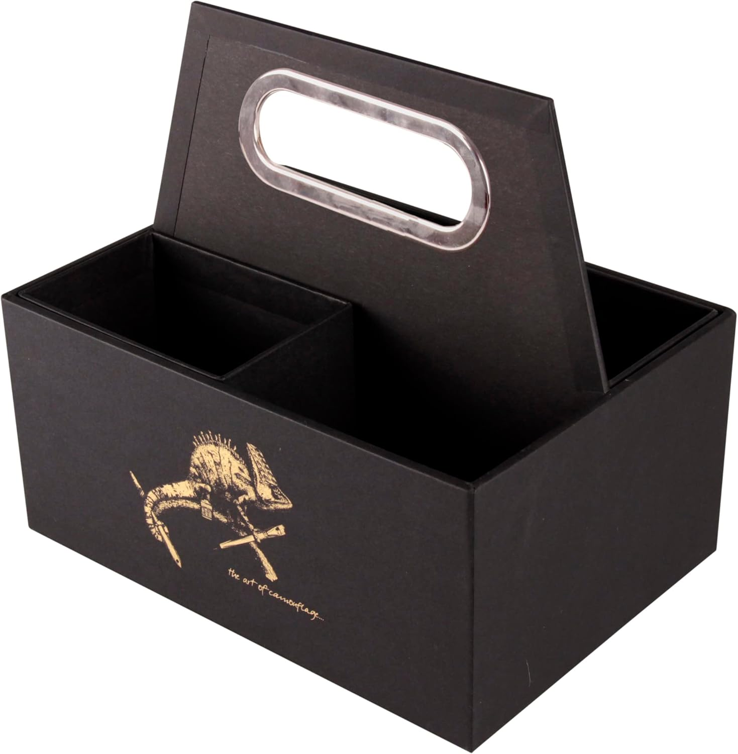 Clairefontaine Flying Spirit 116031C Pencil Box/Organiser 22 X 14 X 19 Cm, Portable and Lightweight, Ideal for Desk, Black, Pack of 1