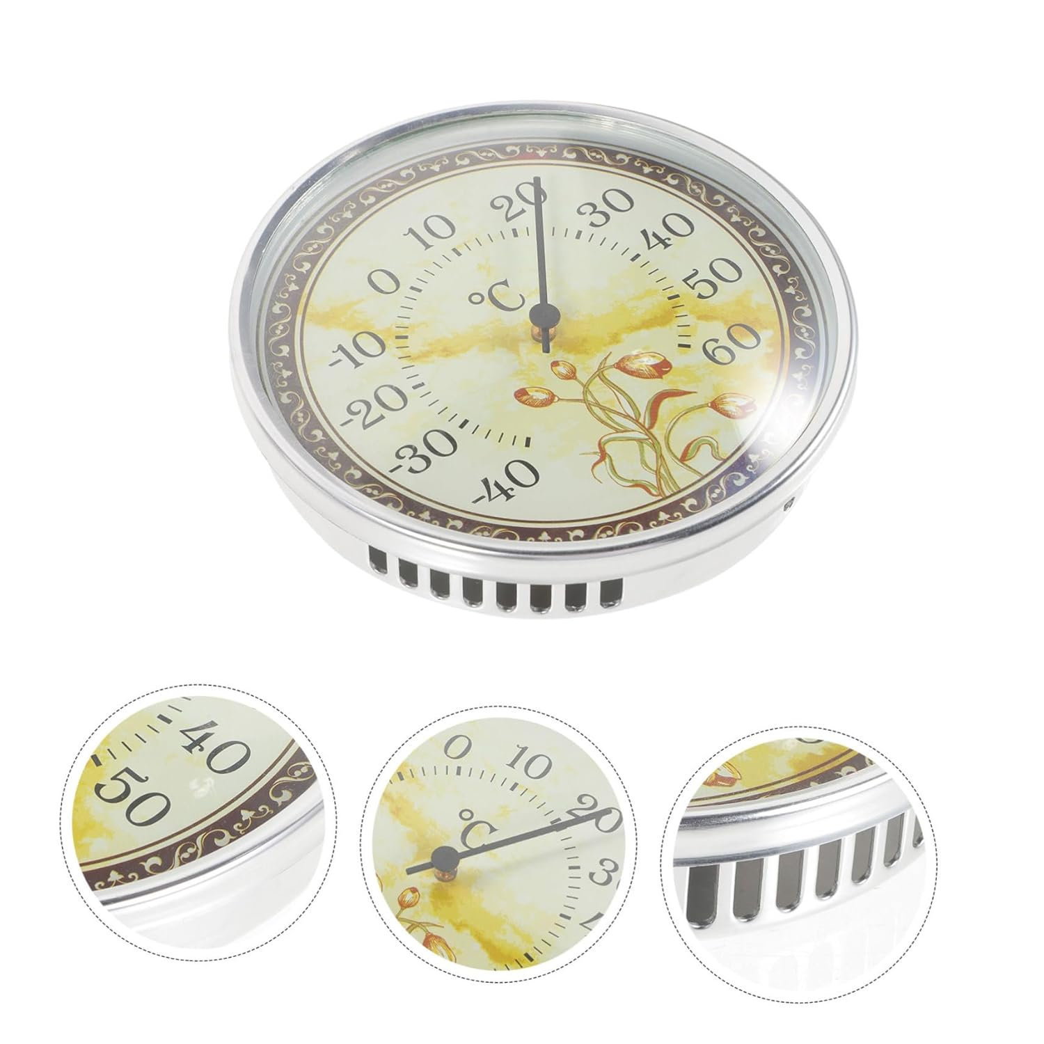 DECHOUS High-Precision Hanging Sauna Wall Thermometer with Tulip Design Indoor Outdoor Temperature Gauge for Nursery Lightweight Temperature Monitor for Sauna image number 5