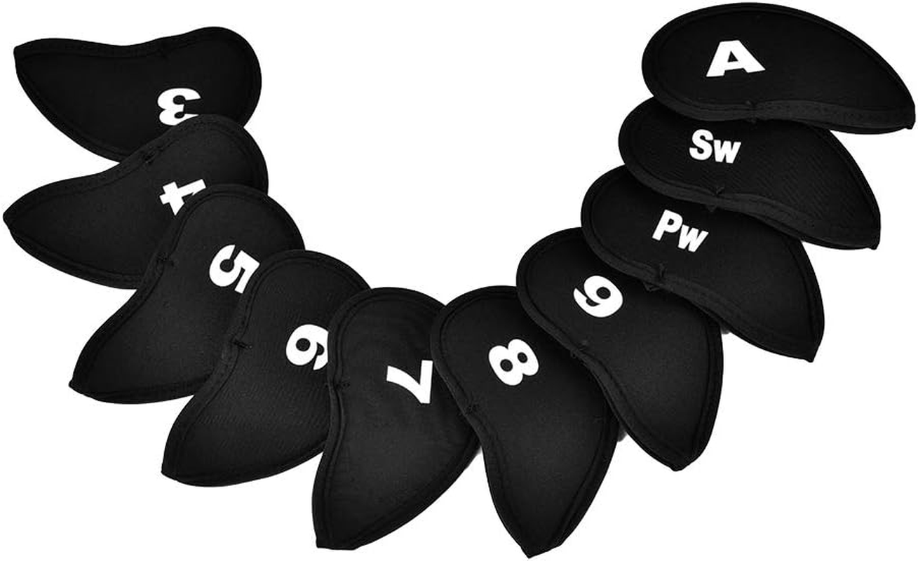 Iron Cover, Neoprene Durable Head Protect Cover, 10Pcs for Beginners with Numbers Letters Lover(Black) image number 5