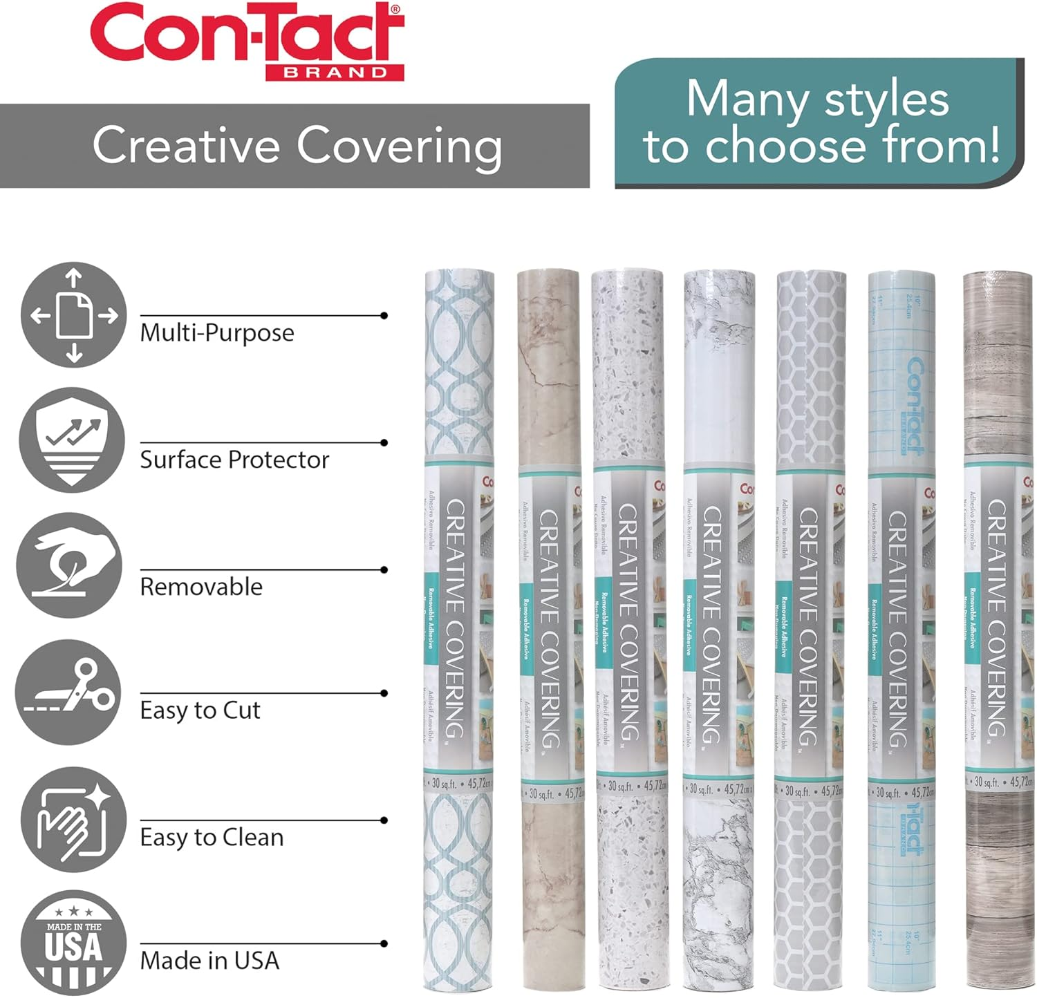 Con-Tact Brand Creative Covering Shelf Liner, 18" X 16', Abby Sage image number 1