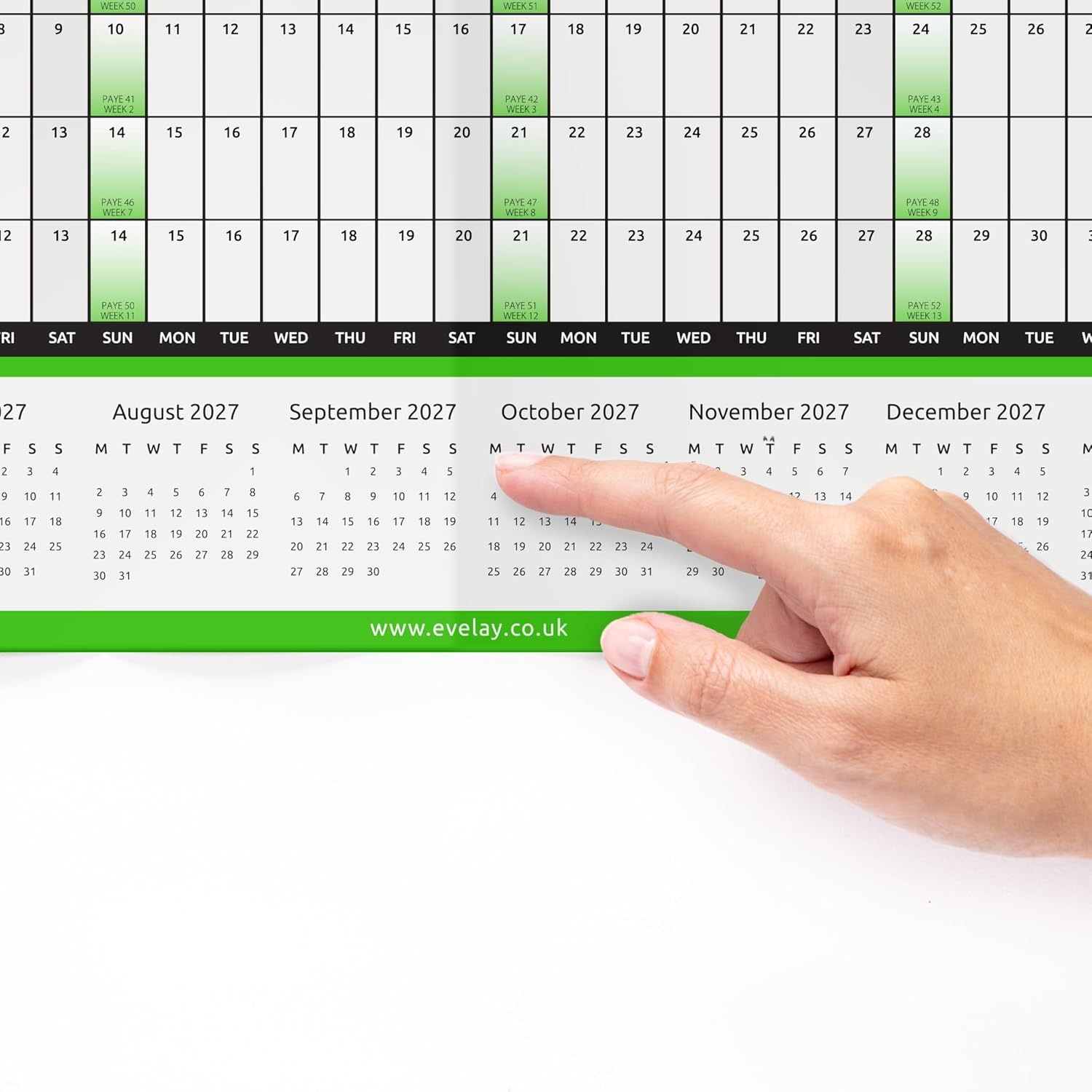 2026 2027 Wall Planner - Fiscal Calendar A1 Size (84Cm X 59Cm) - Full Year to View for Home Office Work School image number 1