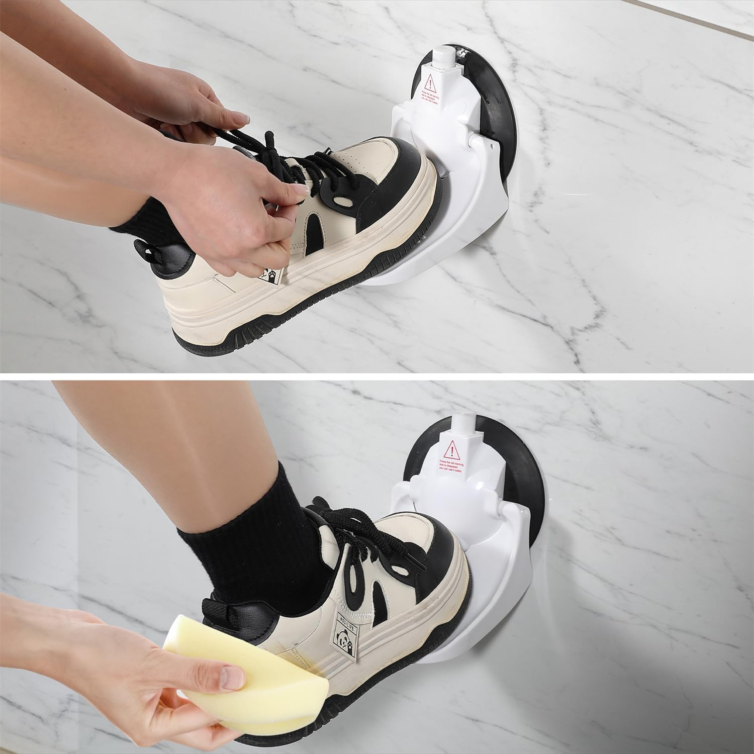 Shower Foot Rest for Shaving Legs, Upgraded Safety Bathroom Foot Pedal with 5 Inches Powerful Suction Cup, Maximum Load Capacity 368 Pounds, Foot Stand for Shower to Shave Legs, White image number 2