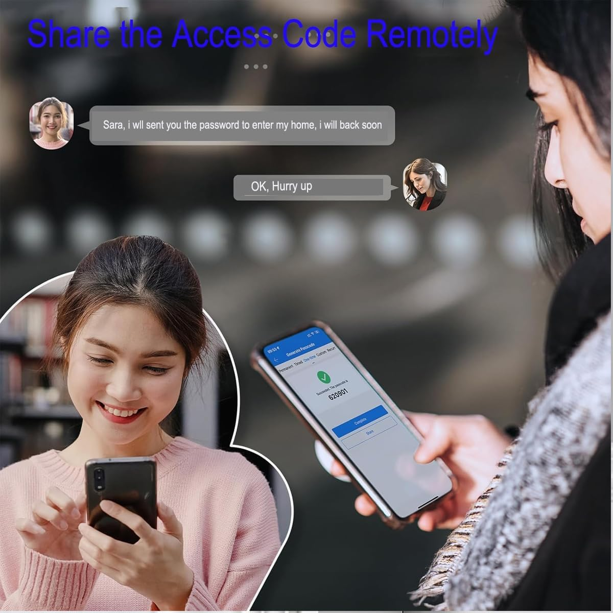 AILRINNI Fingerprint Smart Door Lock with a Deadbolt, 6 in 1 Keyless Entry Door Knob with App/Keypad Code/Keys/Fingerprint/Ic Card/Deadbolt, Electronic Keypad Lock, Smart Locks for Front Door image number 6