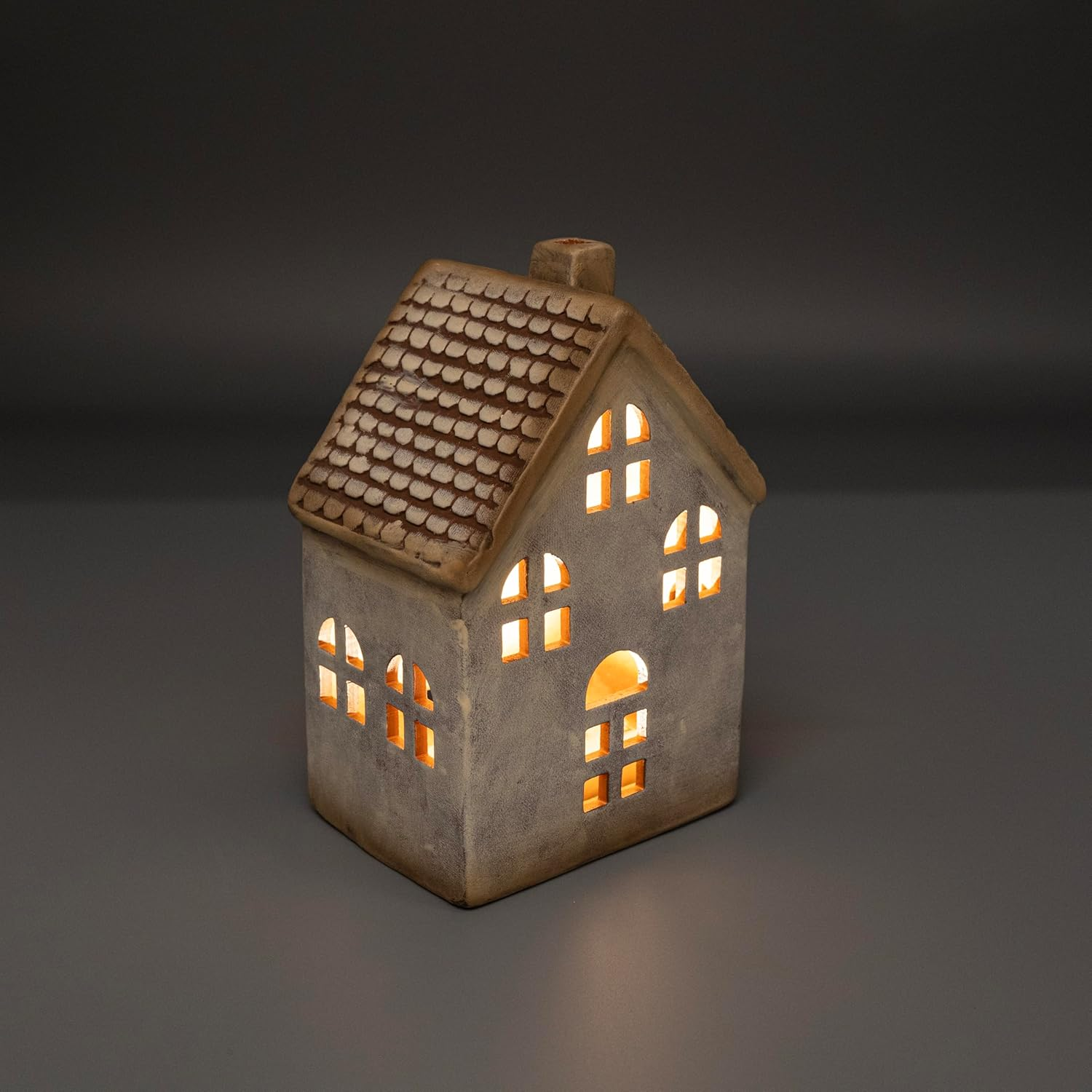 Ballarart Co Christmas Village Houses, Christmas Table Decor with Warm LED Lights - Ceramic Decor House Figurine, Christmas Decoration Gift Idea image number 3