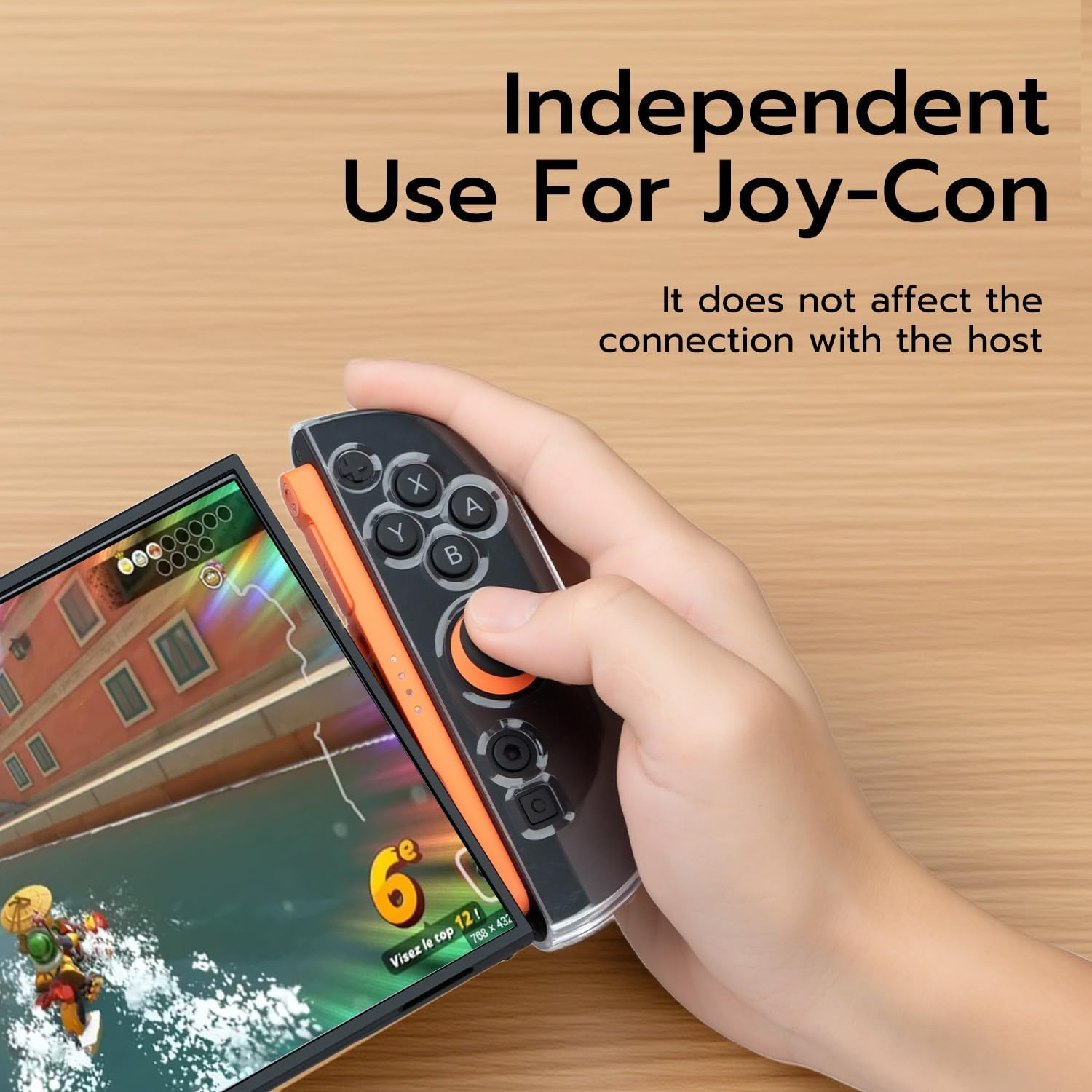 Mcbazel Protective Case for N-Switch 2 Joy Con Accessories,Clear PC Cover -Split Design, Lightweight&Eco-Friendly,Easy Install for Full Protection&Hd Transparency image number 6