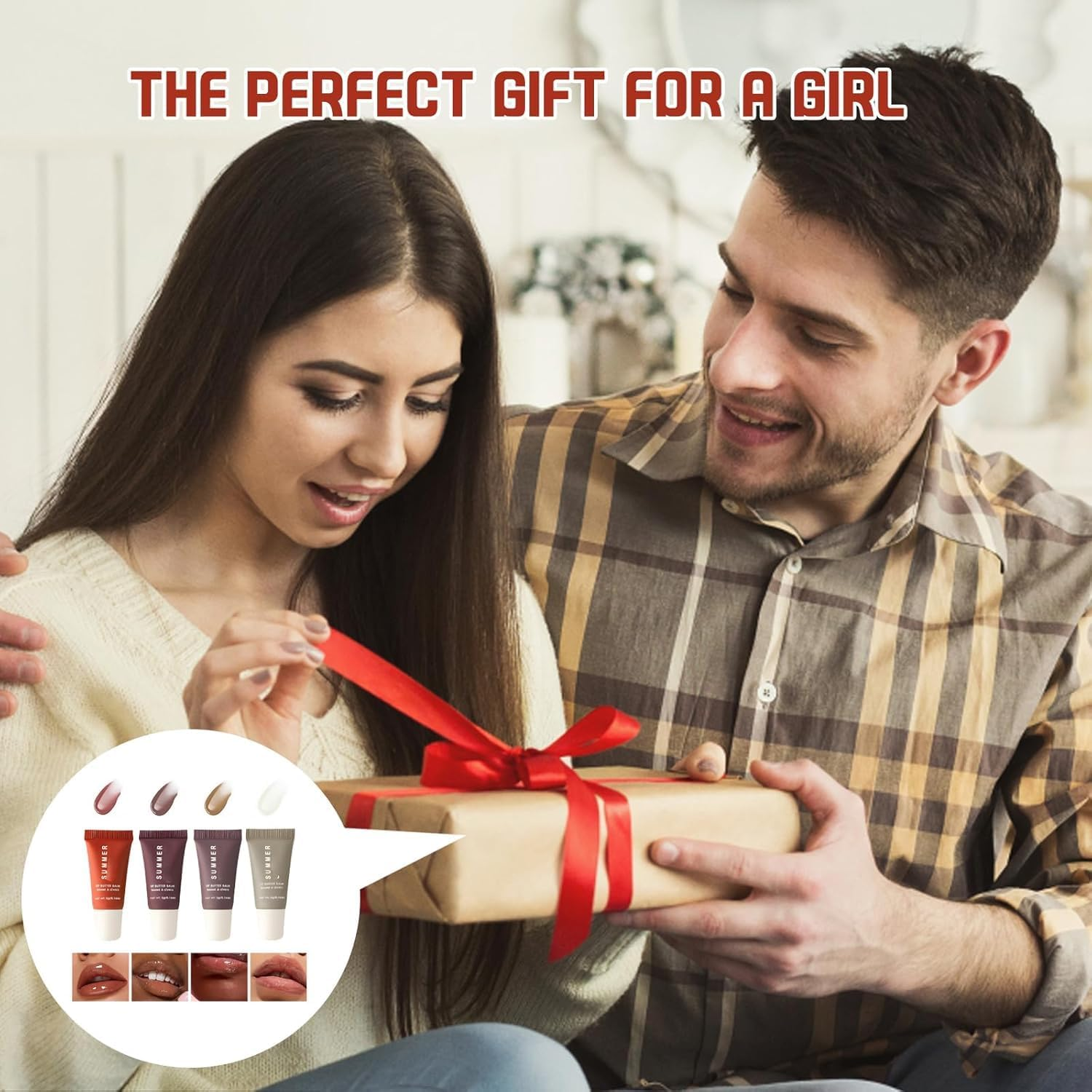 Lip Stain Set, Long Lasting Lip Gloss & Lip Tint 4-Piece Kit, Hydrating Korean Lip Oil Stain for All-Day Wear, Perfect for Makeup Lovers image number 4