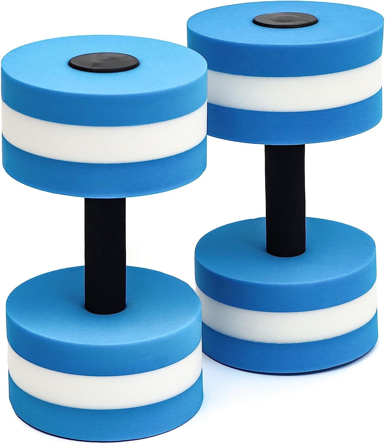 Vivva Aquatic Dumbells Set of 2 Water Dumbells Pool Resistance Water Weight Water Aerobics High-Density Eva-Foam Pool Fitness