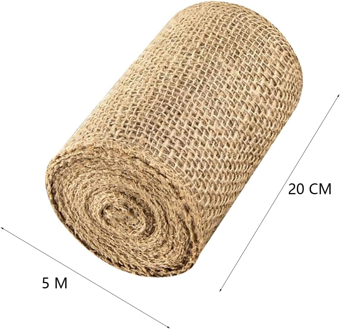 Natural Burlap Tree Protector Wrap Protect against Pests Weather Promote Healing for Damaged Tree Trunks in Gardens Yards Orchards（20Cm*5M）