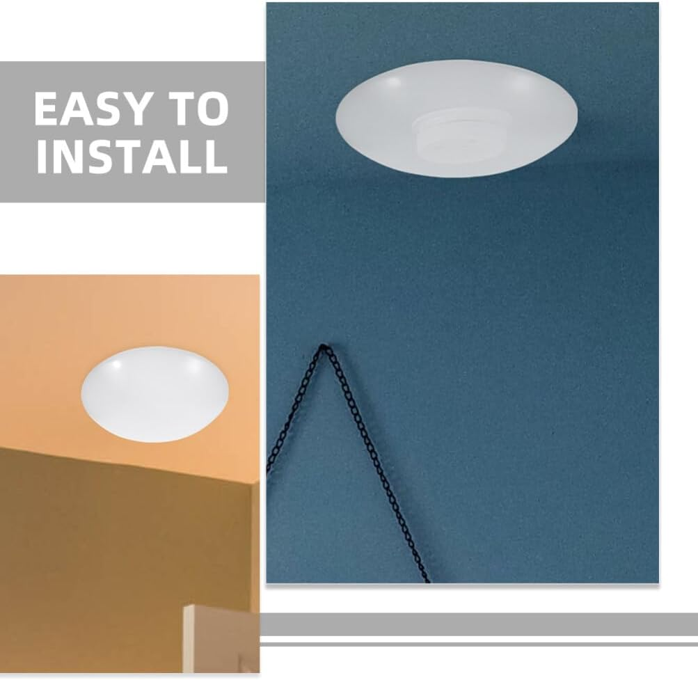 Jojofuny Dome Shape Ceiling Light Cover, White Classic Globe Light Cover, Flush Mount Ceiling Light Cover, Dome Shape Ceiling Light Cover, 31.5Cm without Tray image number 1