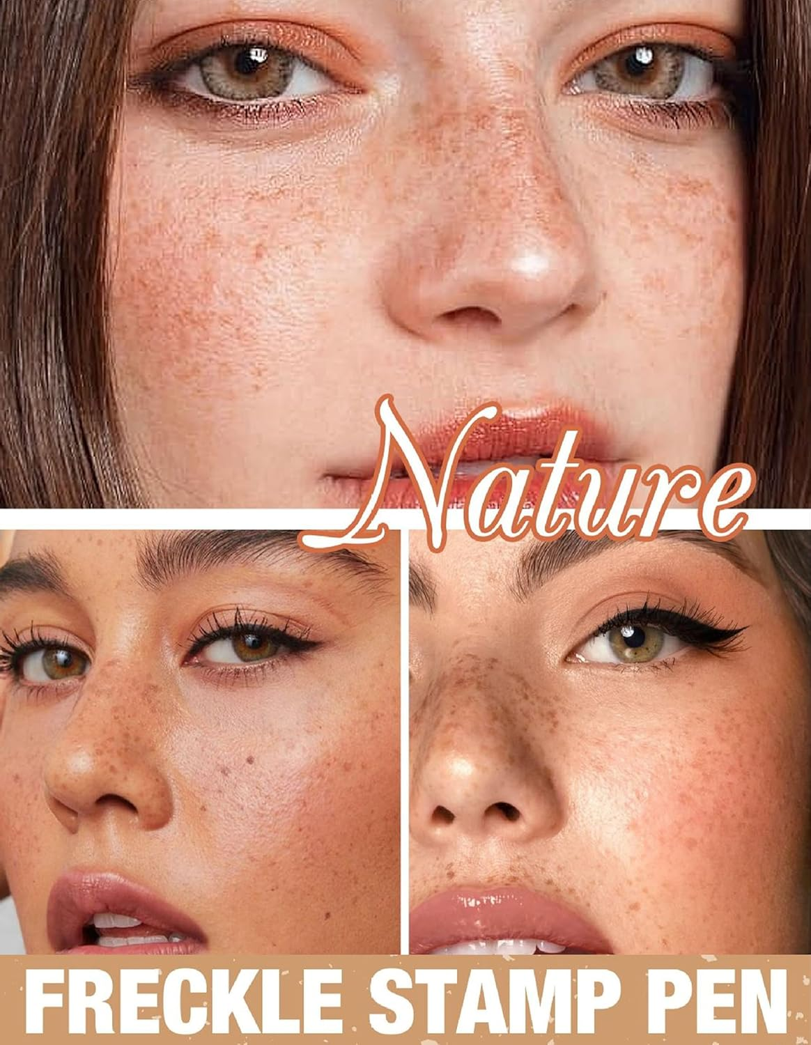 Erinde Natural Eyeliner Freckle Pen, 2 in 1 Liquid Freckle Stamp & Smudge-Proof Liquid Eyeliner, Waterproof & Long - Lasting Quick Dry Faux, Lifelike Magic Freckles Pen, High Pigment Eye Liners, #01 image number 5