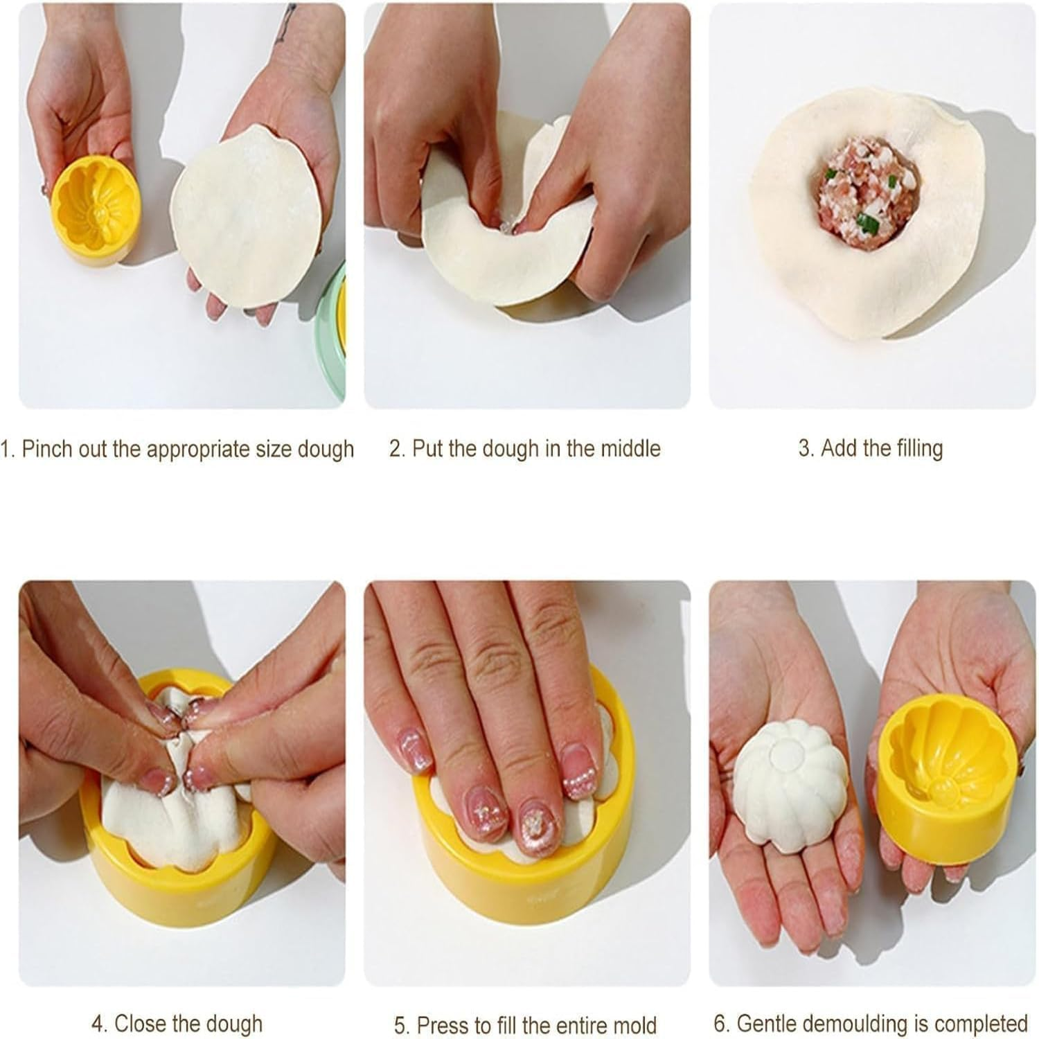 3 in 1 Dumpling Maker Machine, Dough Presser Dumpling Press Wrapper, Home DIY Dumpling Bao Bun Empanada Mold Making Tool image number 1