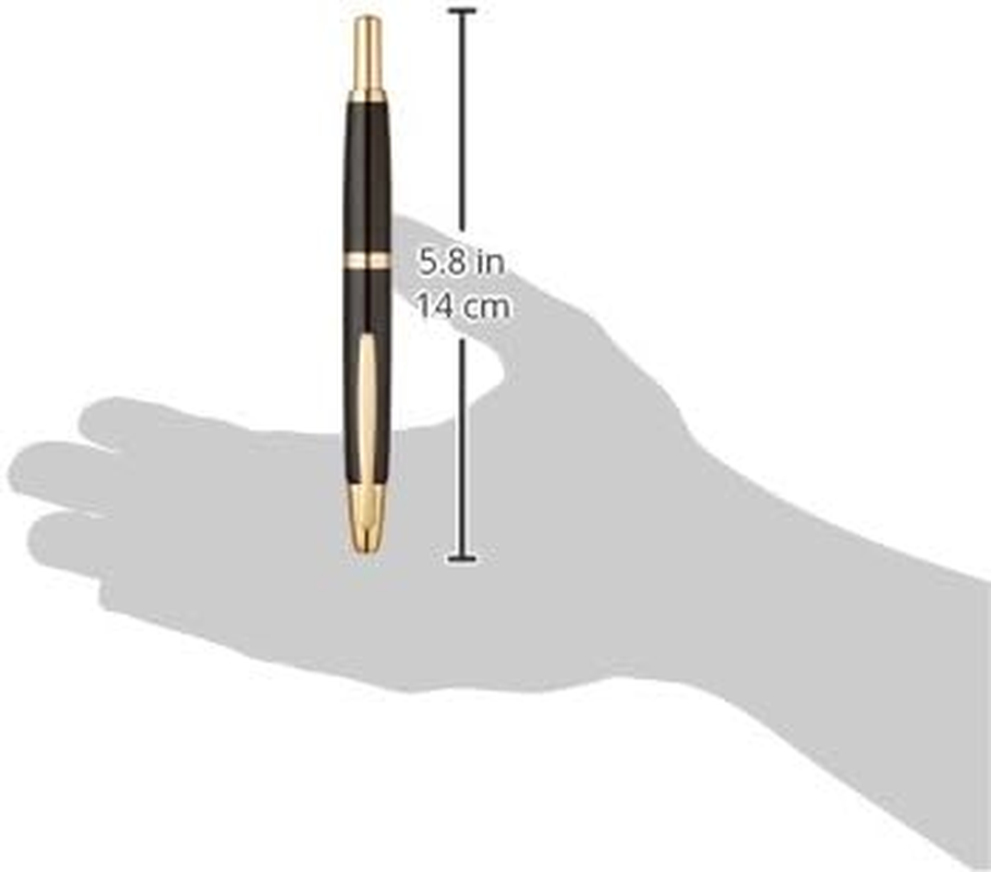 Pilot Capless Vanishing Point 18Kt Gold Trim Medium Nib Fountain Pen, Black image number 4