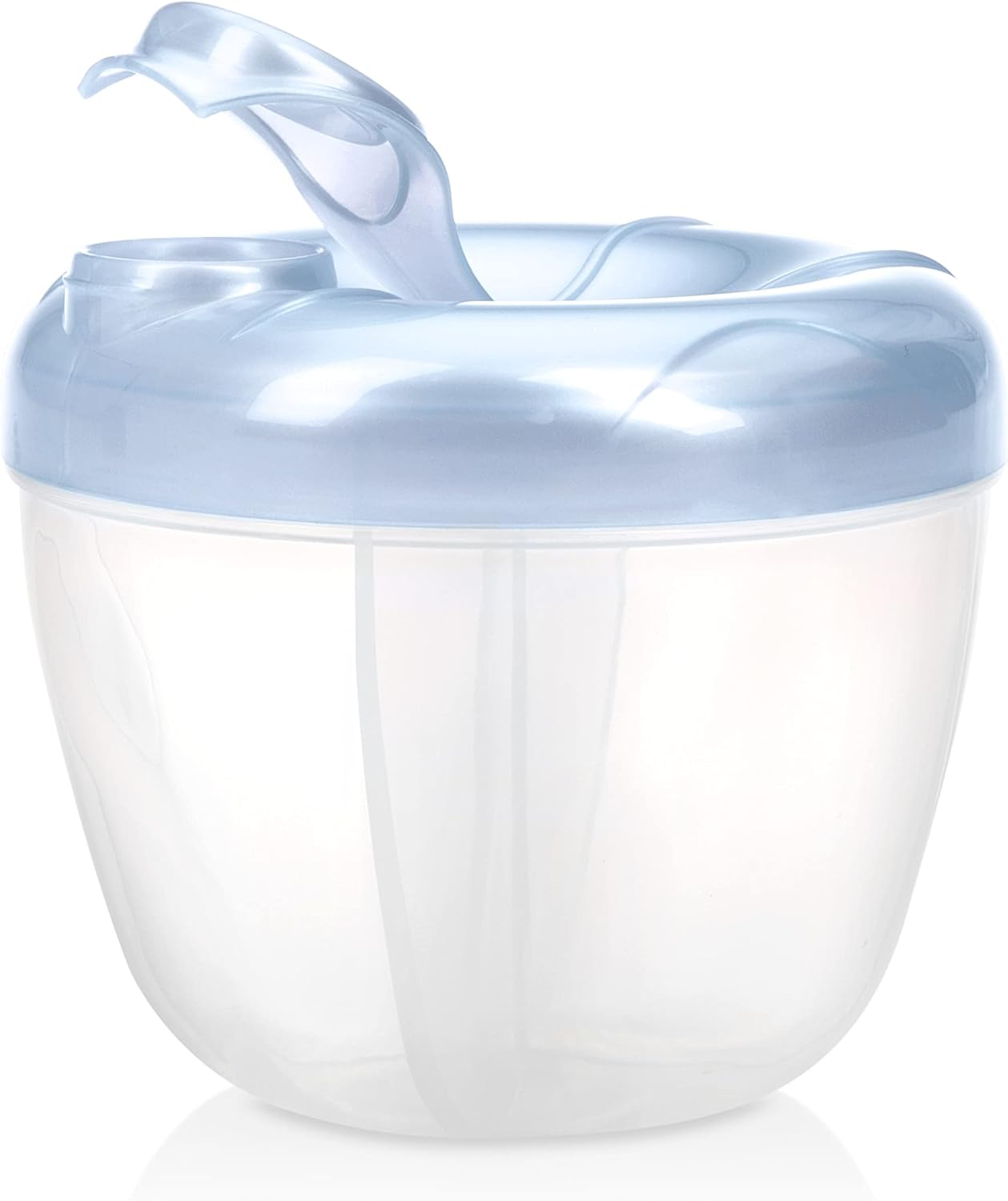 Nuby Powder Formula Dispenser - Pre-Portioned Baby Formula Container for Travel - Snap-On Cap, 4 Compartments - for Infants