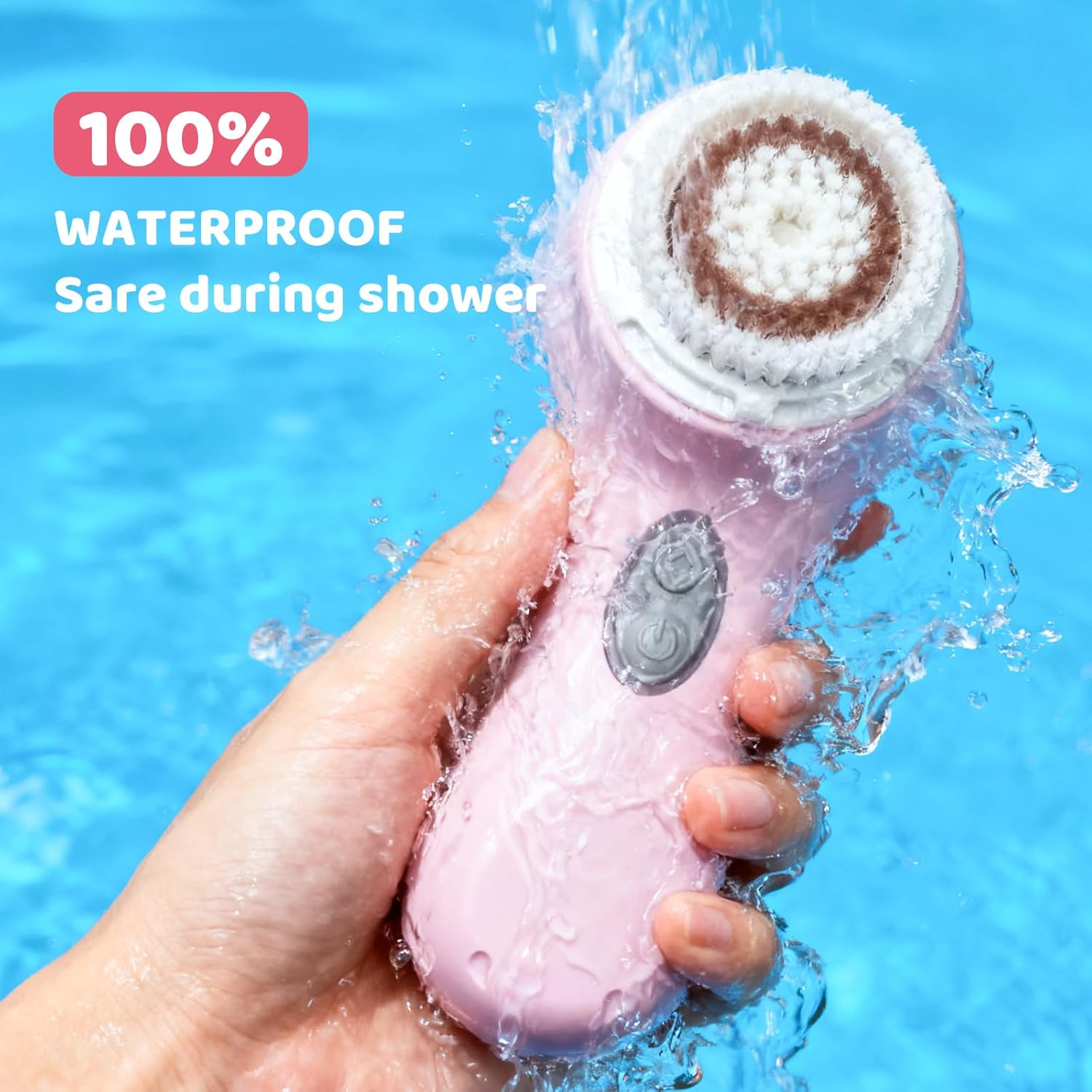 Clarisonic Mia 2 Electric Face Cleansing Brush with 2 Brush Heads, Sonic Facial Brush for Deep Cleaning & Exfoliation, Waterproof Rechargeable (Pink) image number 4