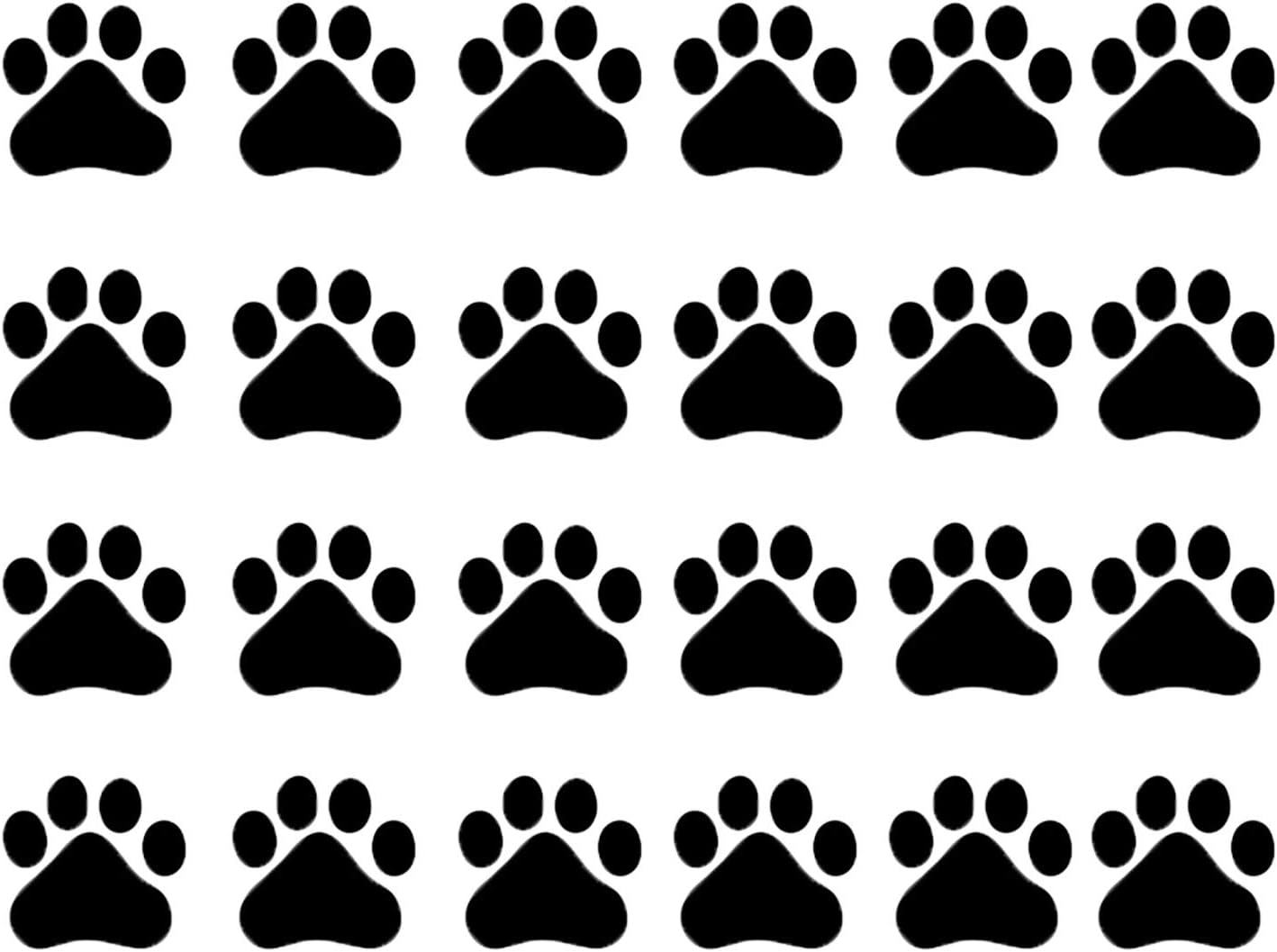 24Pcs Large Dog Footprints Wall Decal Vinyl Stickers, Removable Lovely Animal Paw Print Art DIY Sticker Mural for Bedroom Playroom Living Room Office Home Window Door Decoration image number 3