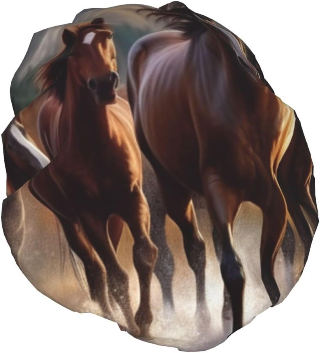 Reusable Shower Cap for Women Men Large Waterproof Shower Bonnet Washable Bath Cap Horses Hair Hat Elastic Band Double Layered Shower Hat for Long Hair, Braids image number 5