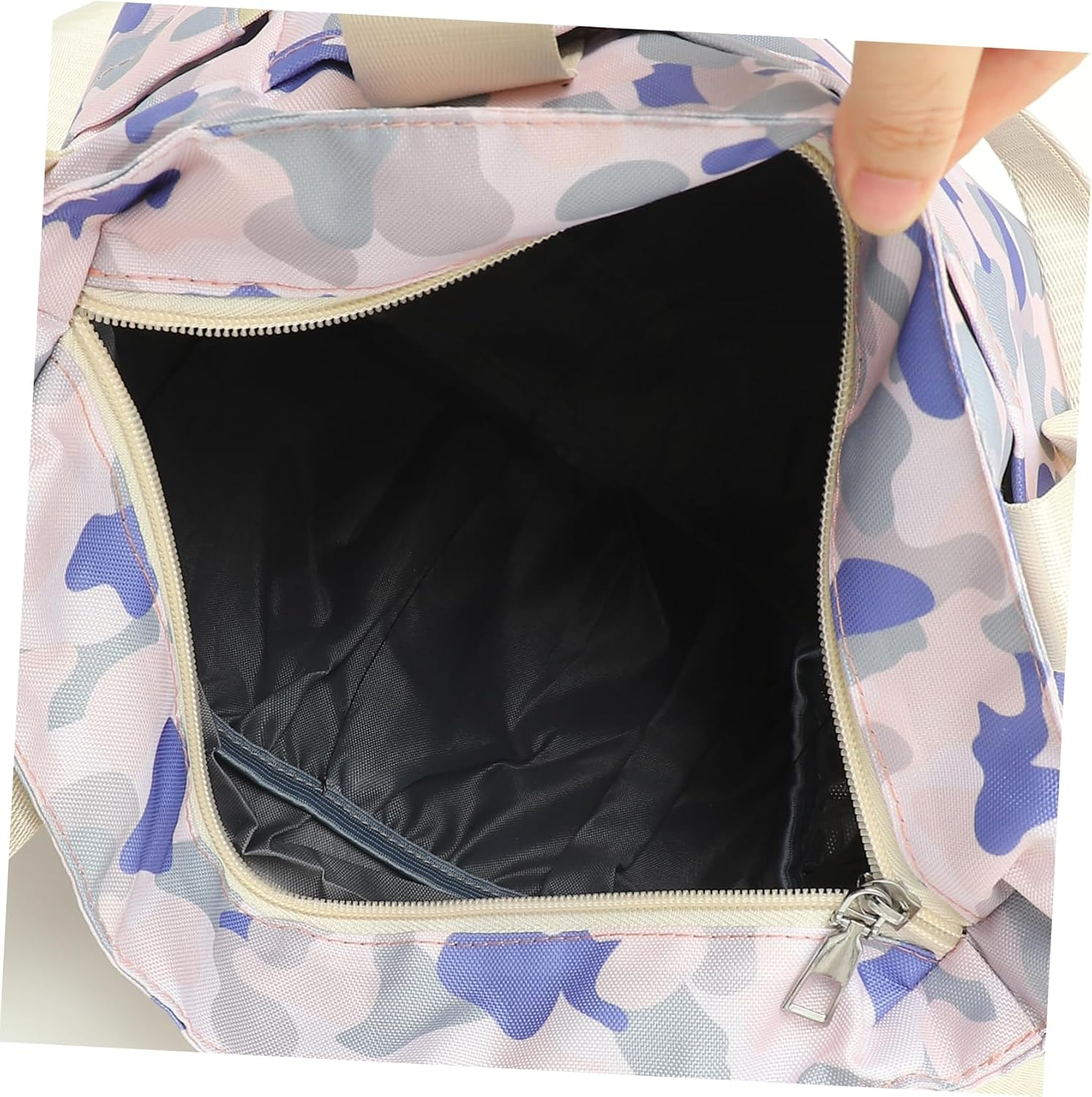 Toyvian Large Baby Storage Bag Mommy Handbag Shoulder Strap Blue Camouflage Convenient Baby Care and Travel Storage Bag for Mothers image number 5