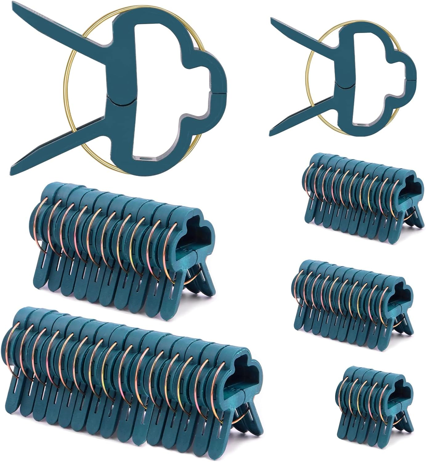 Tanstic 50Pcs Green Plant Support Clips Kit, 2 Sizes Plant Clips Garden Clips, Gardening Plant Flower Lever Loop Gripper Clips for Supporting and Straightening Stems, Stalks, Vines image number 4