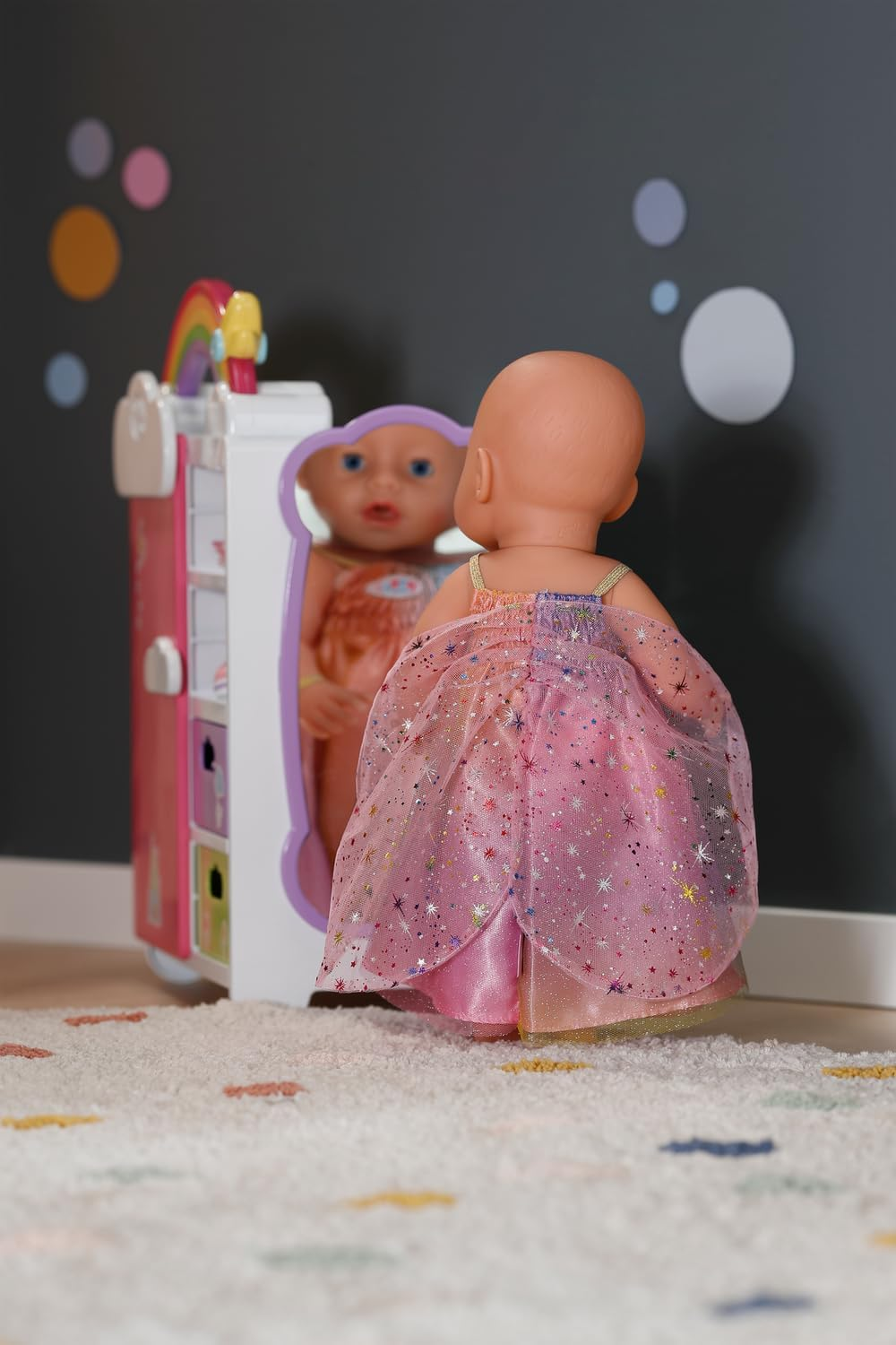 BABY Born Rainbow Dress, Doll Dress with Wings and Glitter for 43Cm Dolls, for Children Aged 3+, 836132 Zapf Creation image number 6